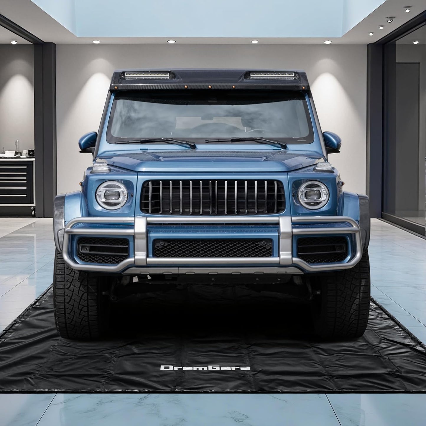 Easy to Clean Heavy-Duty PVC Garage Floor Mat with Waterproof Containment Protection for Cars SUVs Trucks Parking Garages Non-Slip Durable Containment Mat Multiple (7'9"x16')
