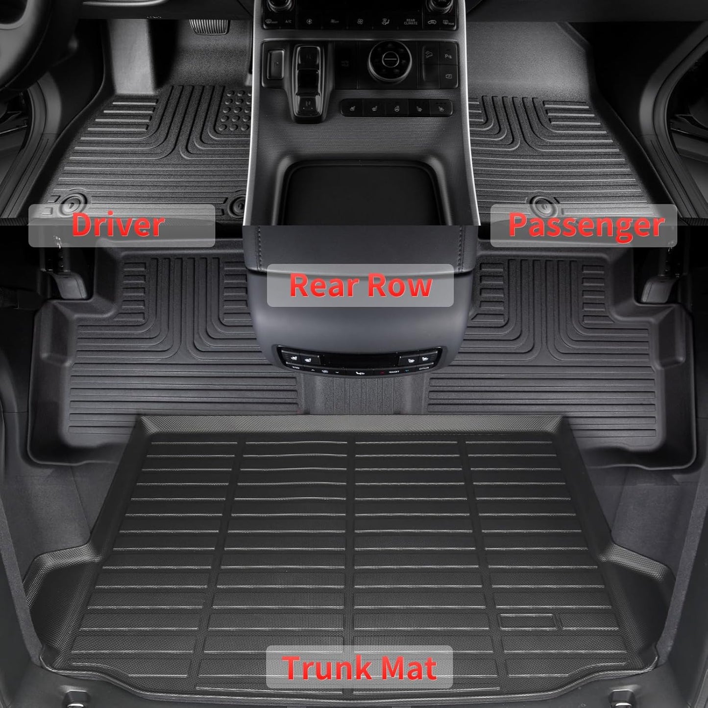 All Weather Floor Mats and Cargo Liner Set Fit for Mitsubishi Outlander 2022-2024 2025(Not Fit PHEV or Sport Models) TPE Car Mats Floor Liners Outlander Trunk Mat Accessories