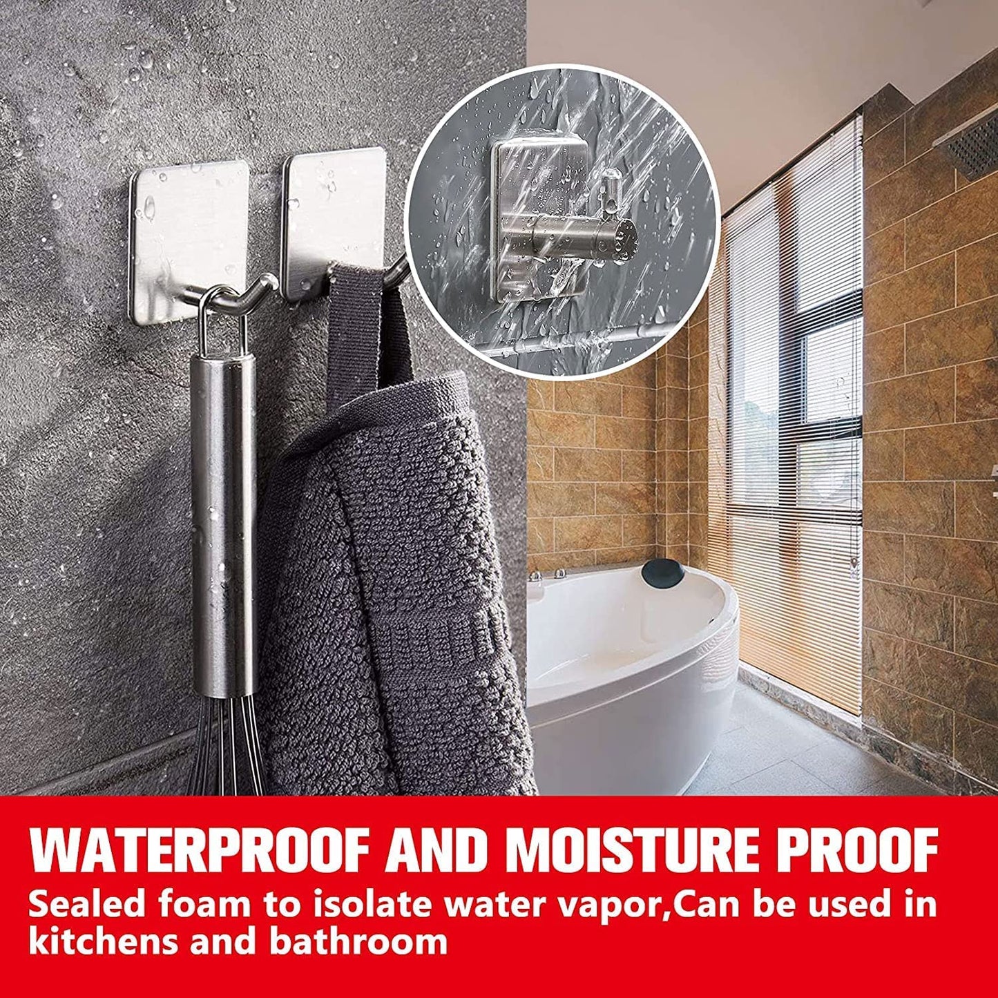 HitLights Double Sided Tape Heavy Duty (2 Pack), Waterproof Strong Mounting Adhesive Foam Tape for LED Strip, Walls, Automotive, Home Office Decor (33FT x 0.4IN)