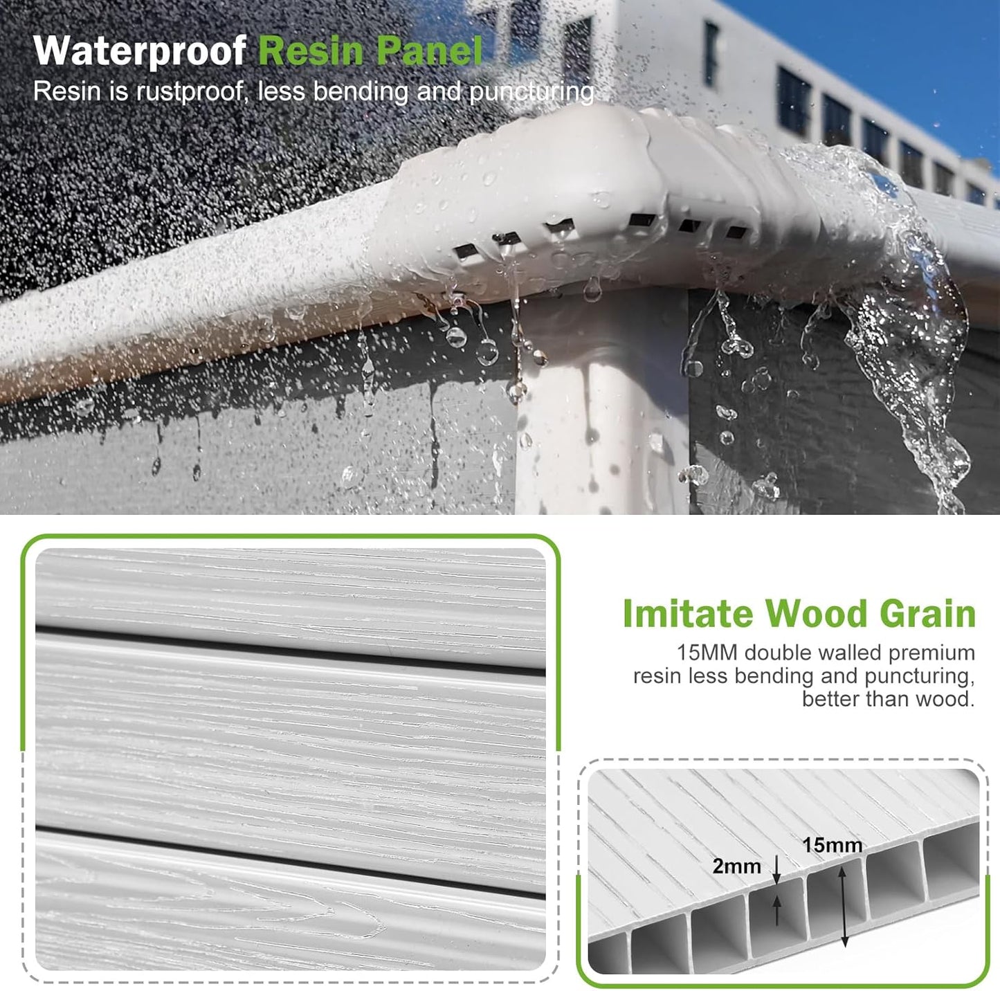 Plastic Sheds 6x8 Shed Resin Outdoor Storage with Floor Included, Waterproof Lockable Garden Tool Storage Cabinet