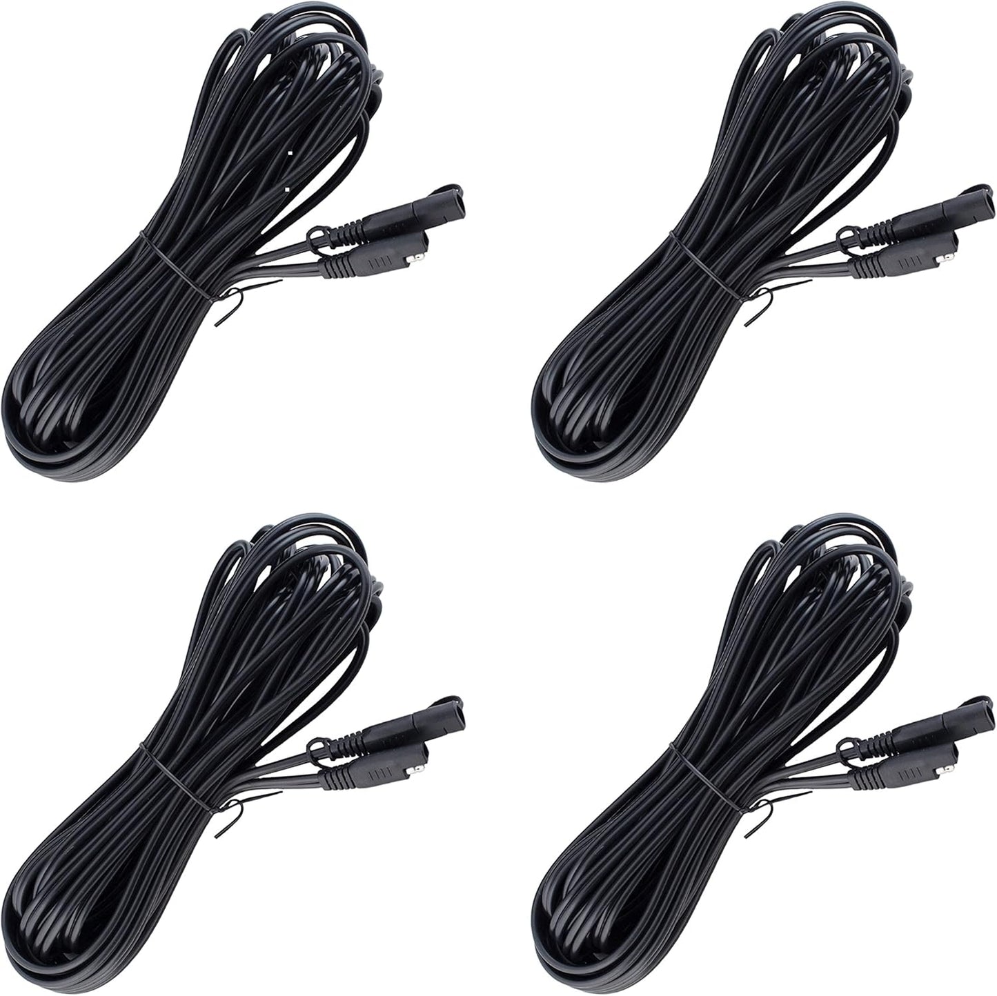 Battery Tender 25 Foot Extension SAE Cable 4 Pack - Designed for Use with Battery Tender Chargers - Quick Connect Plugs for Easy Connection to Motorcycle, Cars, ATVs and More - 081-0148-25-BG4