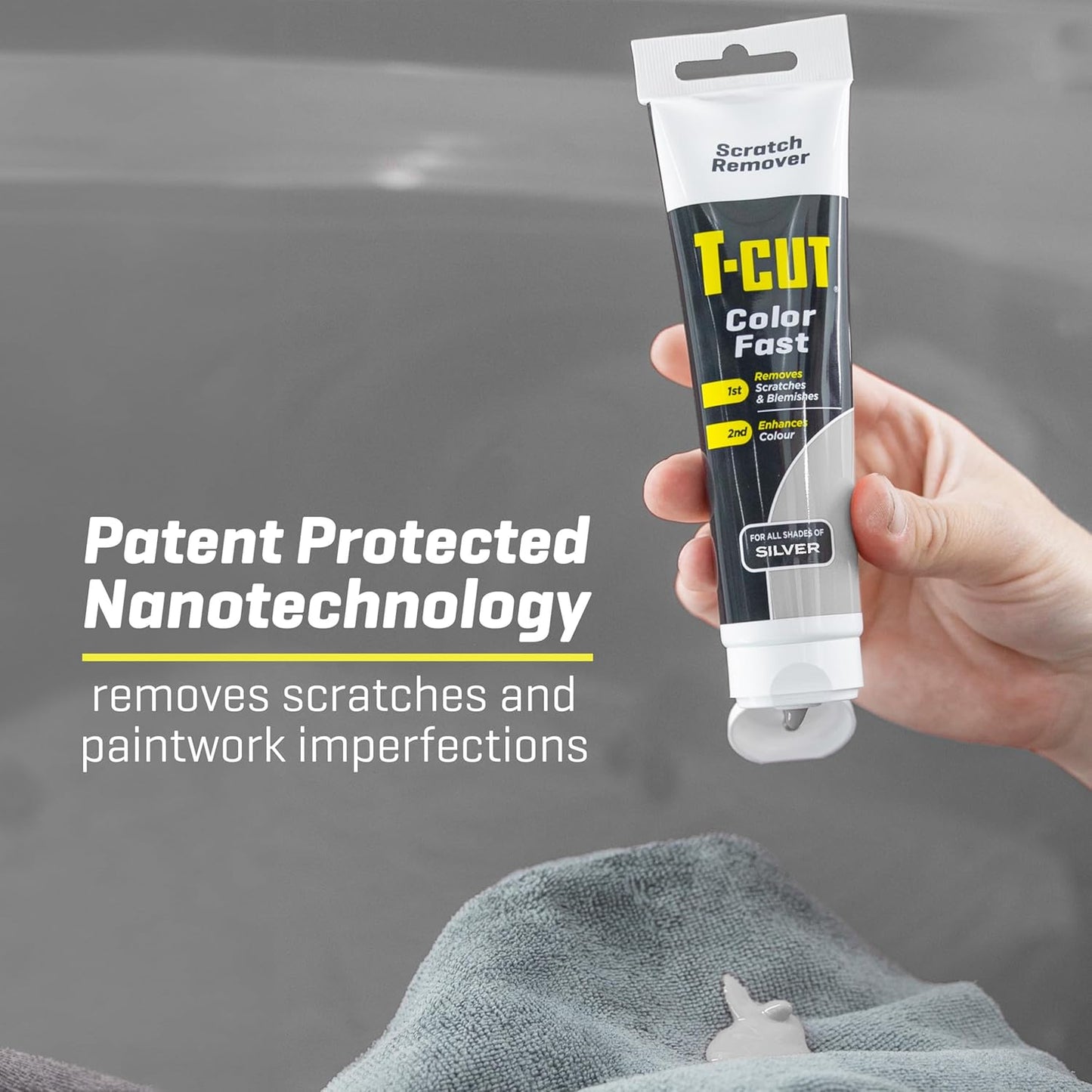 T-Cut Color Fast Silver Car Wax Polish Scratch Remover Color Enhancer, 5.3 Oz