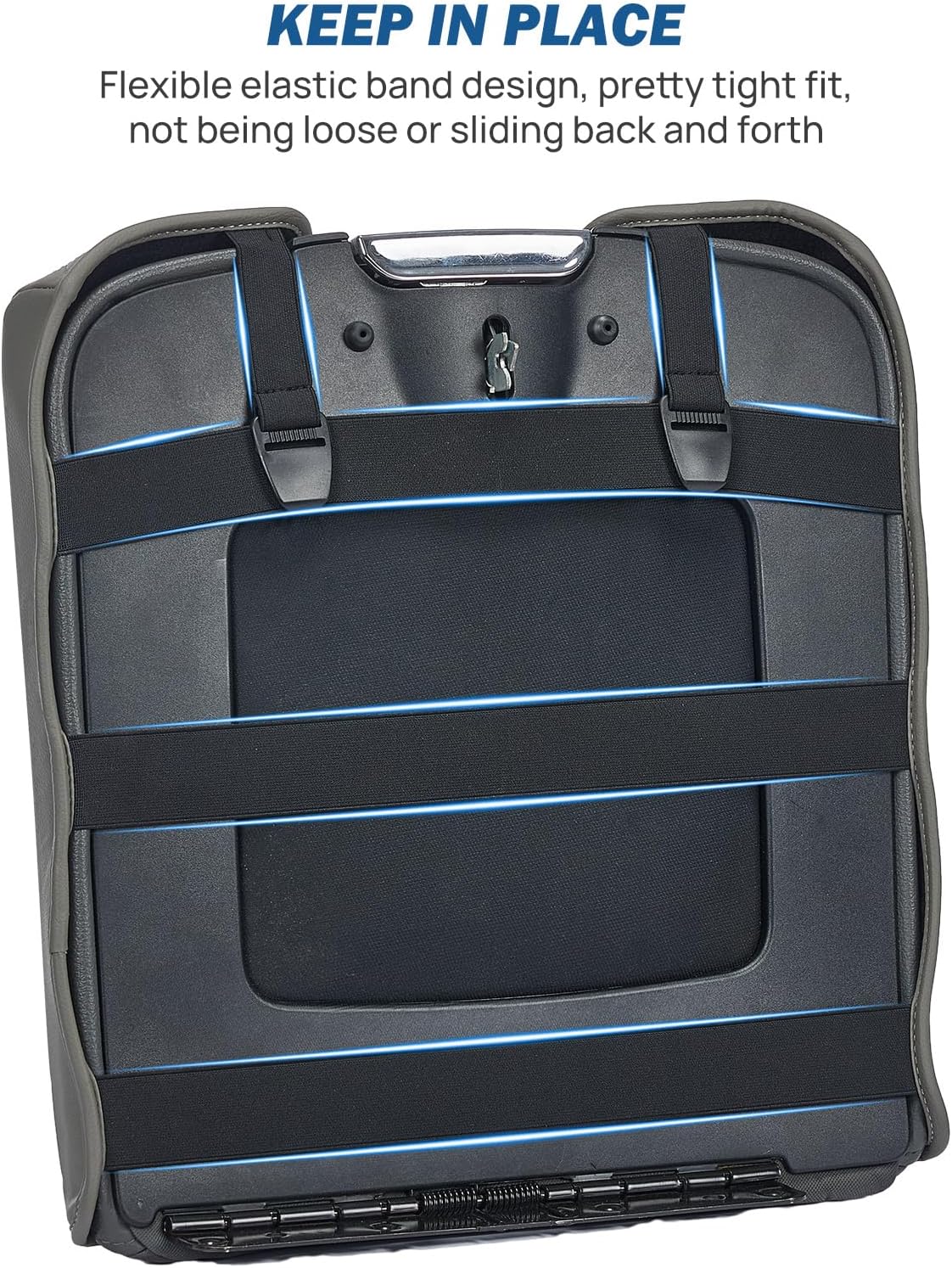 JOYTUTUS Center Console Cover Compatible with 2013-2018 Ram 1500 & 2013-2025 Ram 2500/3500/1500 Classic Model Jump Seat Console, Leather Arm Rest Covering for Car, Durable Middle Console Cover, Gray