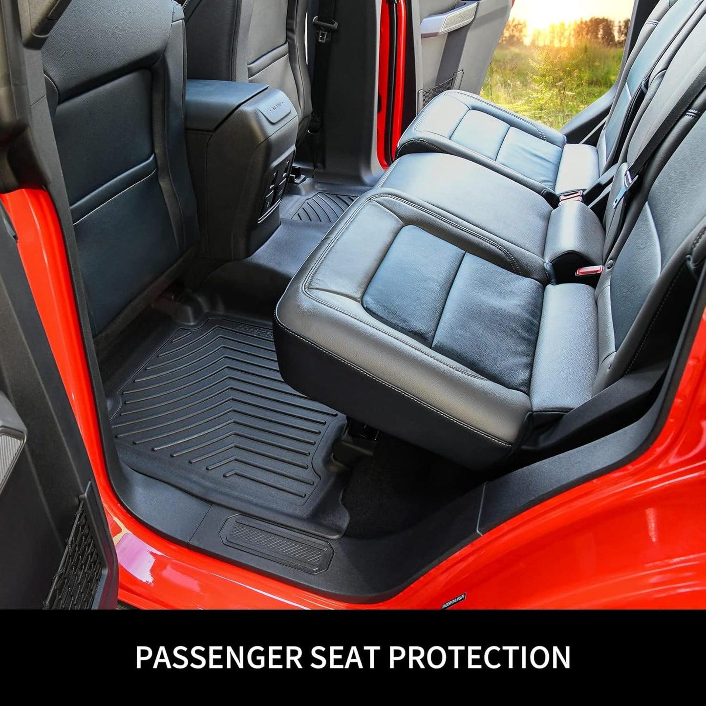 OEDRO Floor Mats Fit for 2014-2019 Kia Soul, Unique Black TPE All-Weather Guard Includes 1st and 2nd Row: Front, Rear, Full Set Liners