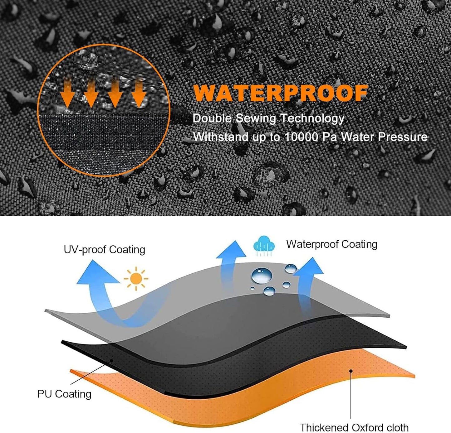 Comnova ATV Cover for 4 Wheelers - 88 Inch ATV Covers 600D Heavy Duty & Waterproof, Outdoor Four Wheeler Quad Cover All Weather Large for Polaris, Kawasaki, Arctic Cat, Honda, Yamaha and More