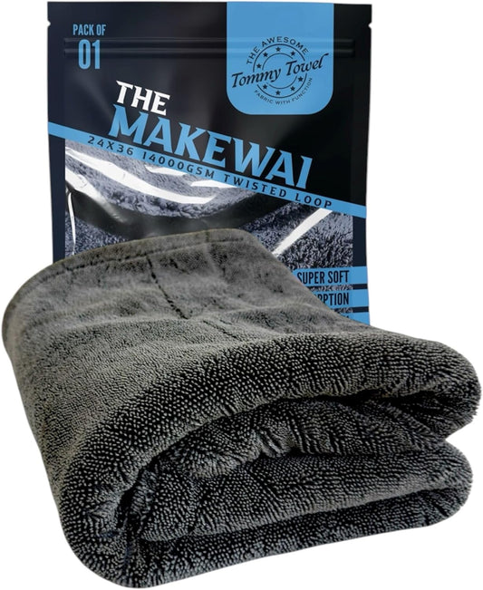 Car Drying Towel Extra Large 36"x24" Super Absorbent - Professional Grade 1400 GSM Microfiber Twisted Loop Design is The Perfect Choice When You Want A Safe Scratch Free and Streak Free Finish
