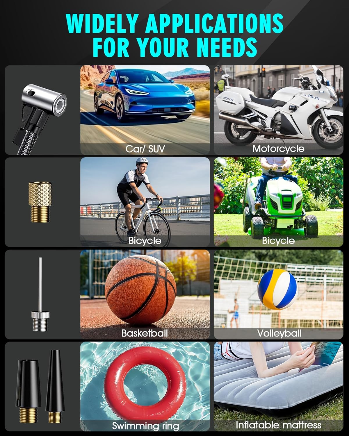 Portable 3000A Jump Starter with Air Compressor,150 PSI Air Pump 12V Jump Box for Car Battery Jump Starter (10L Gas/8L Diesel) with Jumper Cable,3 Modes Flashlight,LCD Display