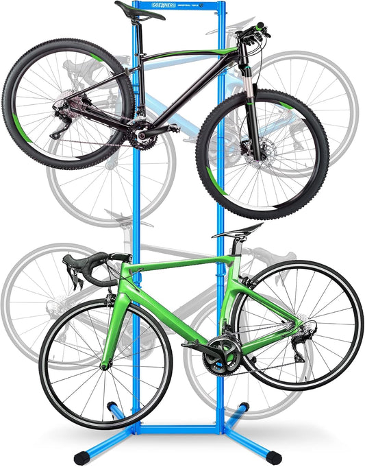 4 Bike Storage Rack Garage(Max 240lbs), Freestanding Gravity Bicycle Rack with Fully Adjustable Arms, Drill-free, Vertical Bike Floor Stand for Indoor Storage, Suitable for Any Bike Styles