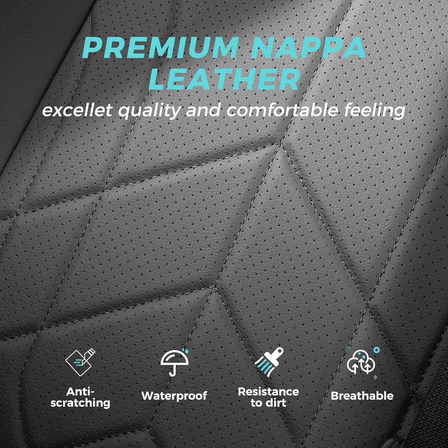 for Toyota RAV4 Seat Covers 2013 2014 2015 2016 2017 2018 RAV 4 XLE SE Limited Platinum Adventure (not for LE&Hybrid) - Custom Leather Car Seat Covers Full Set - BlackGrey