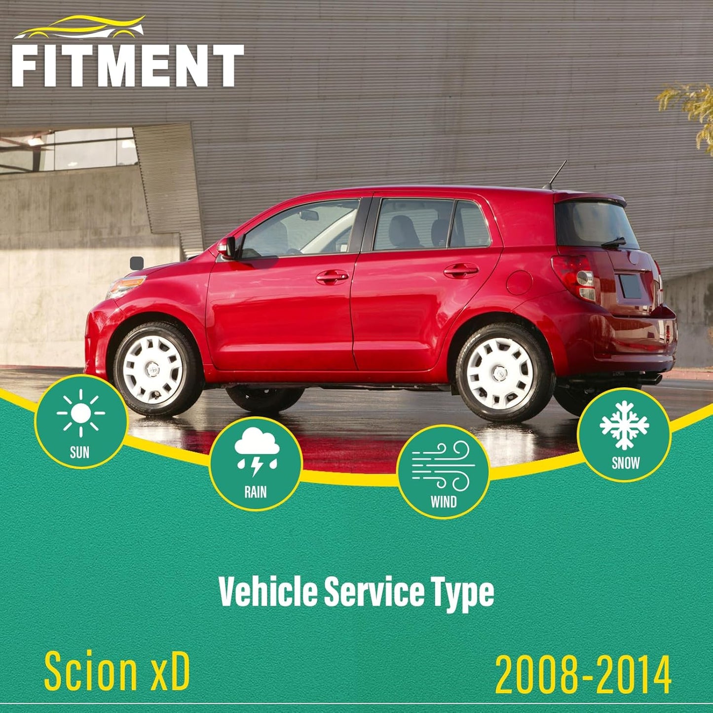 26" 14" 8" Windshield Wiper Blades Replacement for Scion xD 2008 2009 2010 2011 2012 2013 2014 Premium All Weather Front Rear Wipers Set - OEM Quality (Pack of 3)