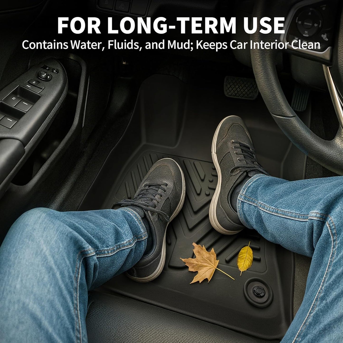 YITAMOTOR Floor Mats & Cargo Liner Fit for Jeep Grand Cherokee L 2021-2025 6 Seat, TPE All Weather Custom Fit Floor Liner for 1-3 Rows and Trunk Full Set Mats Automotive, Black(Without Center Console)