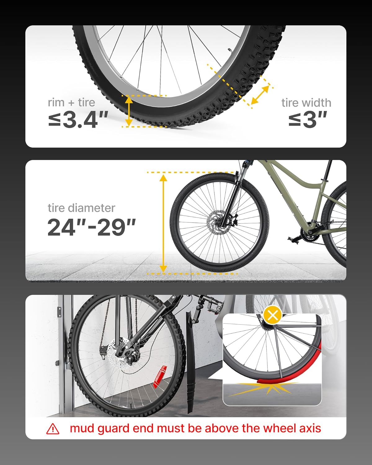 monTEK Automatic Lift EBike Rack – Fits 24-29" Tires, Heavy-Duty Vertical Wall Rack for Bicycles (Up to 71 lbs) - Effortless Lifting, Easy Install - Space-Saving Storage for Garage, Shed, SG