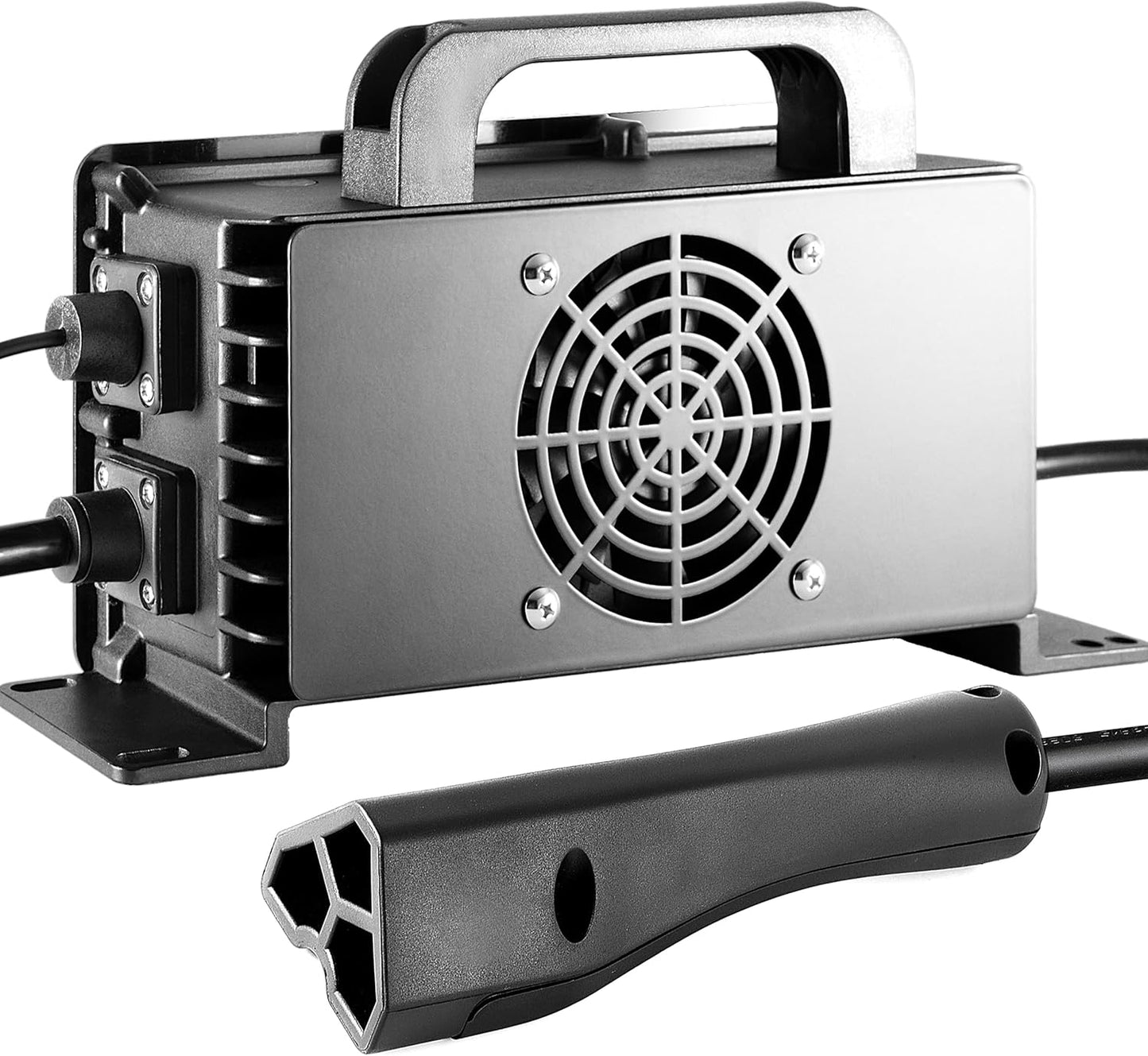 1400W Lead Acid Battery Charger 48 Volt 15 AMP 3-Pin Triangular Plug EZGO RXV & TXT Golf Carts