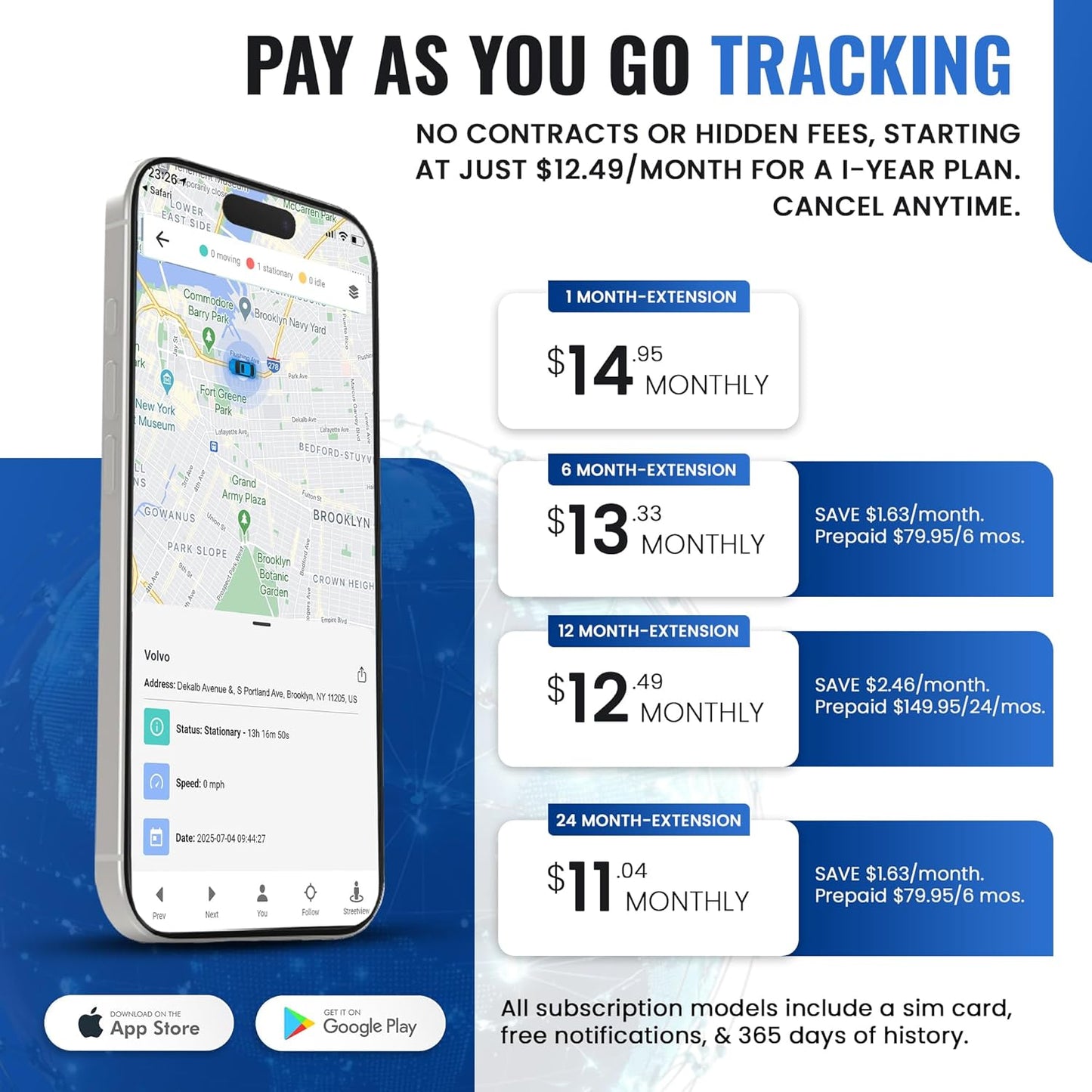 REWIRE SECURITY 104-Plus 4G Magnetic GPS Tracker for Vehicle | Easy Mount | Fits with Car, Truck, Van & Motorbike | Portable Live Tracking | Up to 4 Month Battery Life | Low Cost Subscription Plans