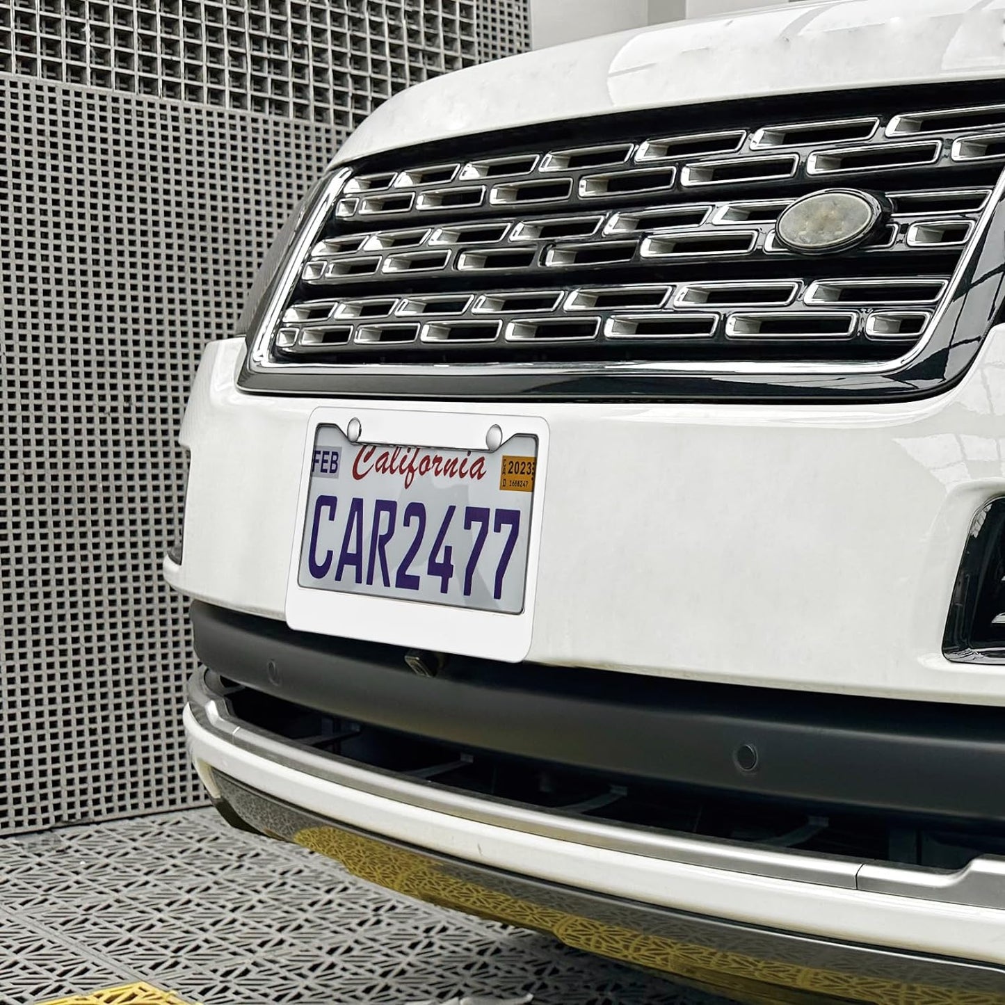 2PCS Chrome License Plate Frame, 2 Holes Silver Stainless Steel License Plate Frames, Universal Car License Plate Holder for Man, Licence Plate Frame and Screws, by Lengnoyp