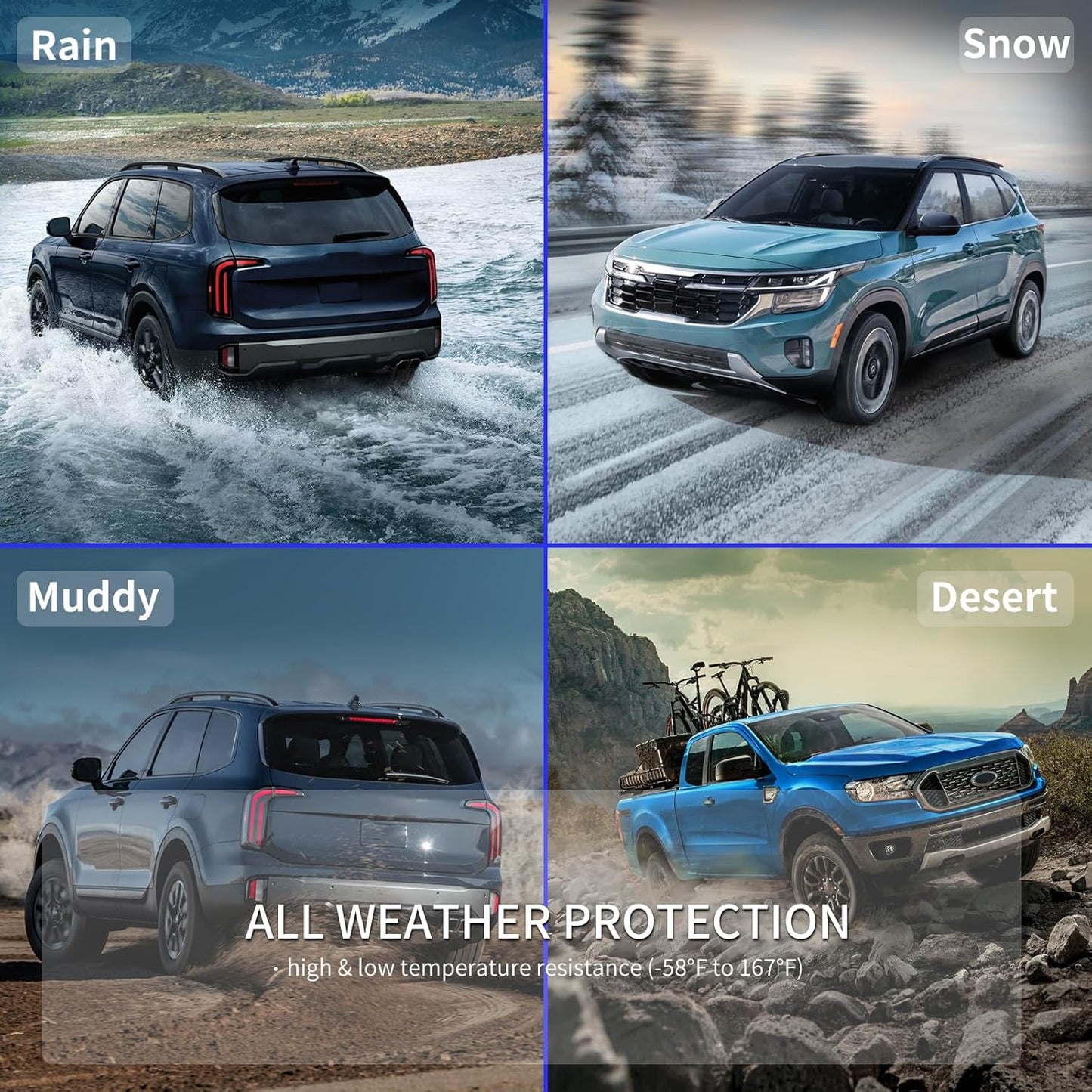 KELCSEECS Floor Mats & Cargo Liner(Not for Hatchback) for 2026 2025 2024 2023 2022 Civic Sedan Si(Include 2nd Row with USB Port) All Weather Car Mats Trunk Mat Civic Floor Mats Accessories