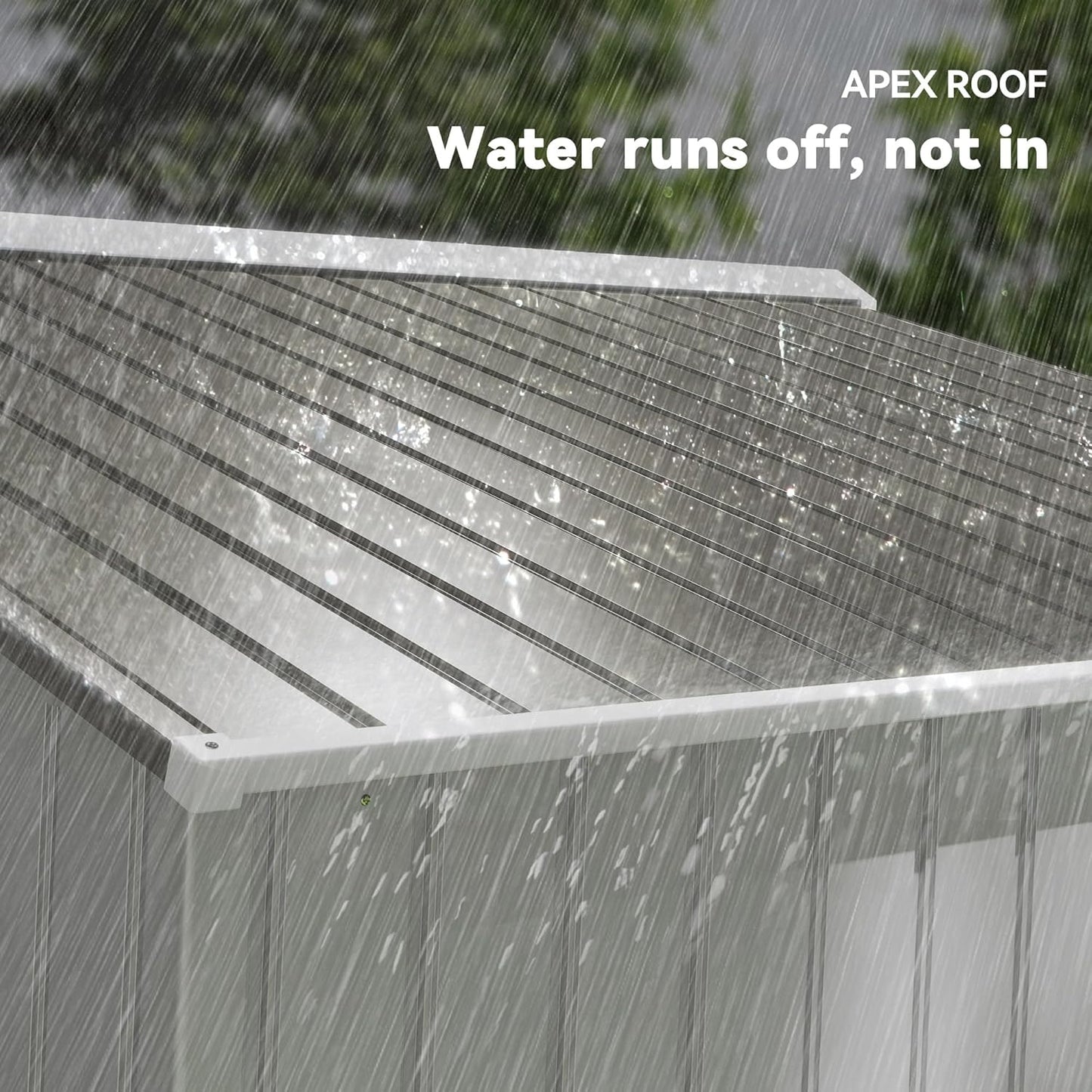 Outsunny 9' x 6' Outdoor Storage Shed, Garden Tool Metal Shed with Foundation Kit, Double Lockable Door, Air Vents and Sloping Roof, for Backyard, Patio, Lawn, Silver