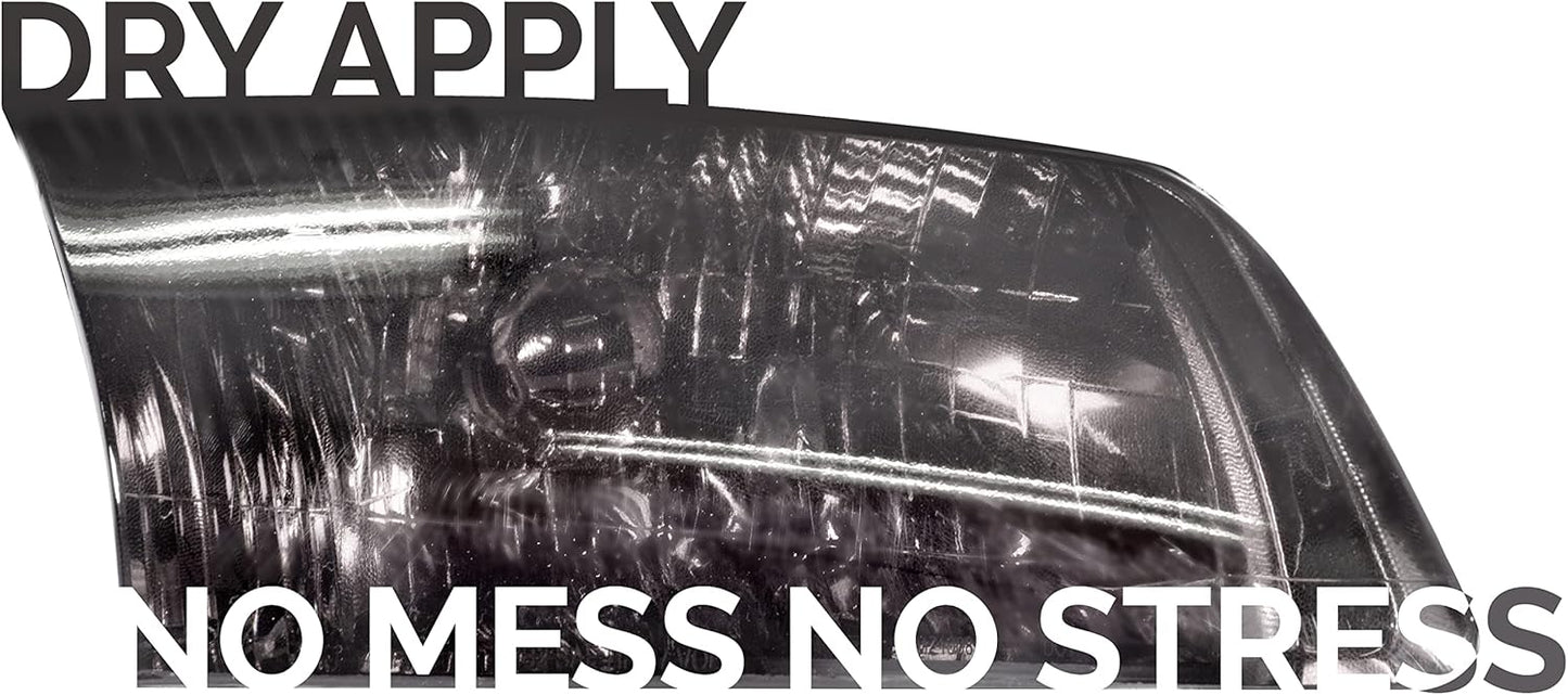 VViViD Smoke Black Adhesive Headlight Wrap Tinting Vinyl (12" x 48" 2-Roll Pack)