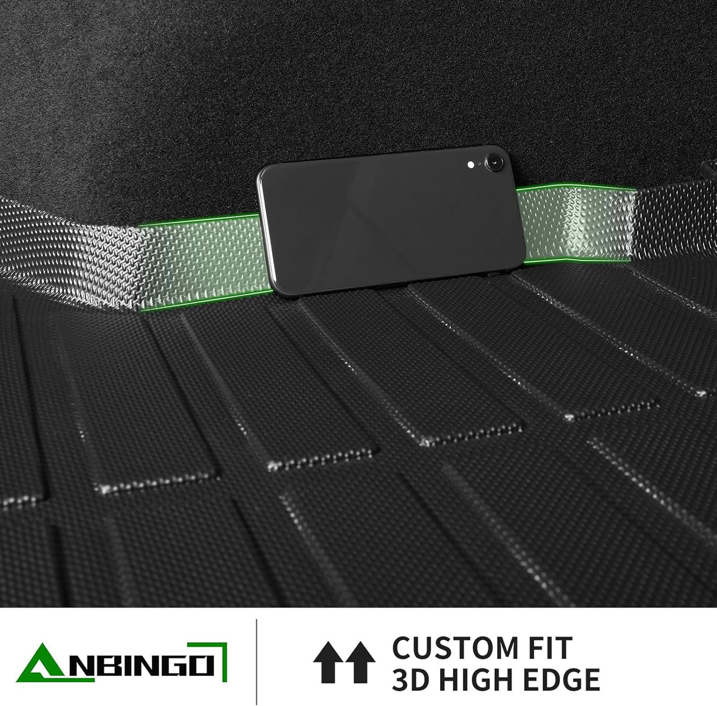 ANBINGO® Floor Mats & Cargo Liner for 2025 CX-50 Hybrid | All Weather TPE CX50 Floor Liners | 1st & 2nd Row Custom Mats Full Set | CX50 Accessories - Black