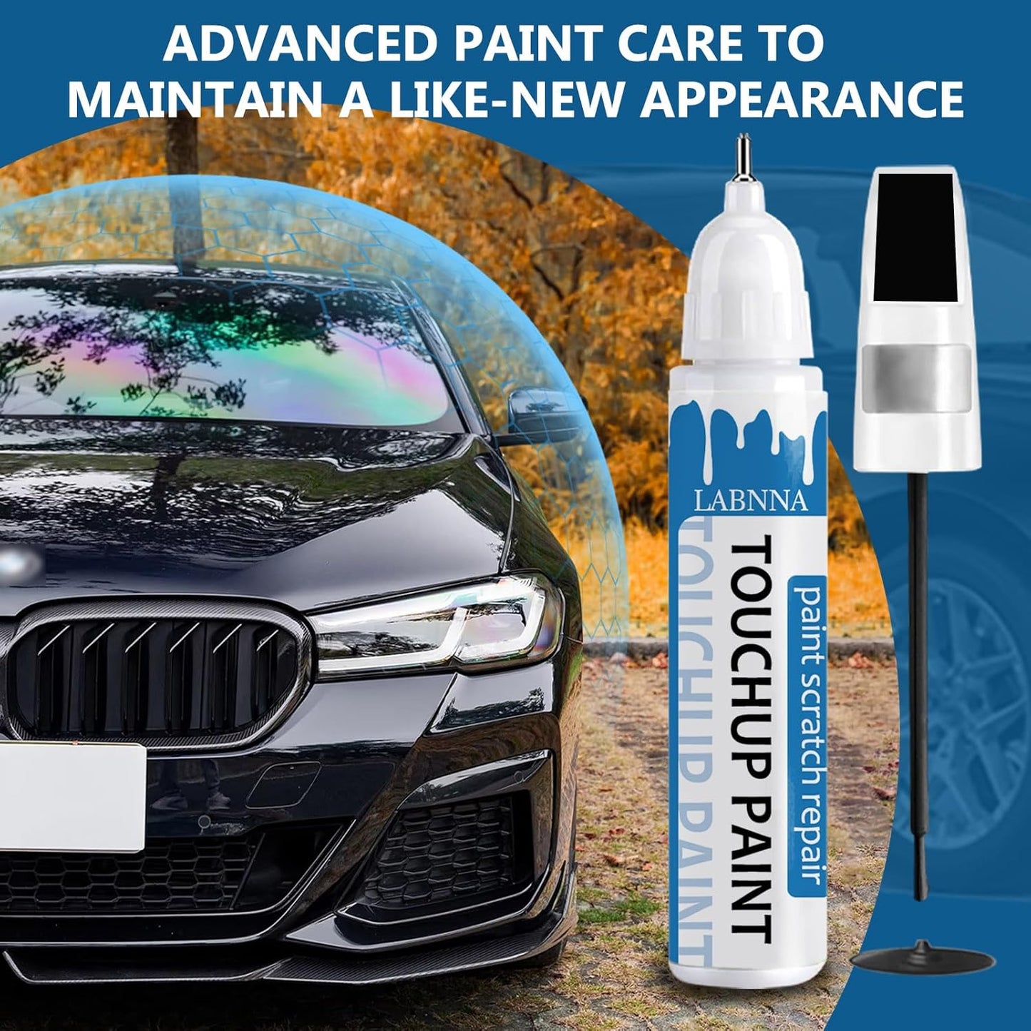 Glacier Silver Metallic (A83) Touch Up Paint for BMW-Exact Match 2 in 1 touchup Paint Pen for Chips and Nicks Repair Car Paint Scratch Repair Kit
