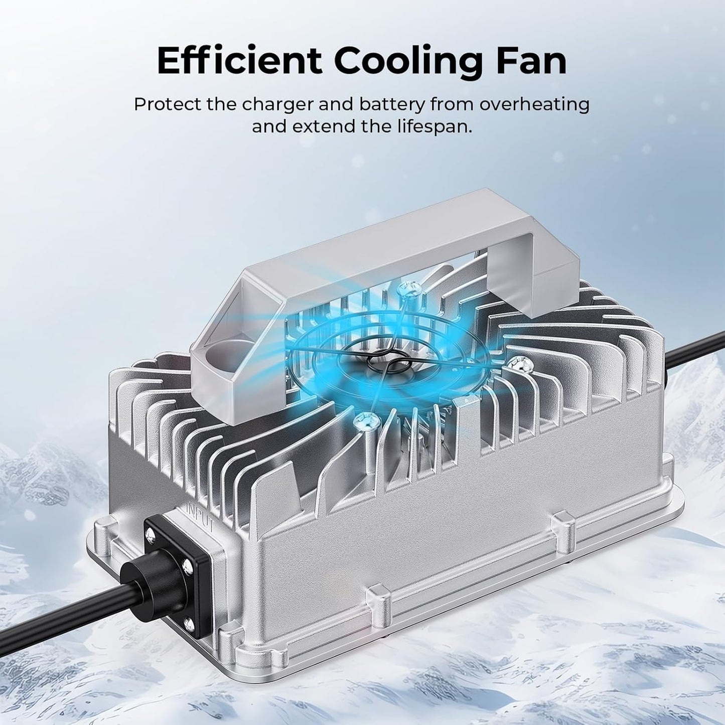 12V 30A LiFePO4 Battery Charger, PowerUrus 12V Lithium LiFePO4 Battery Charger 14.6V Lithium Battery Chargers, 30A Smart Battery Maintainer, Designed for 12v LiFepO4 Deep Cycle Rechargeable Batteries
