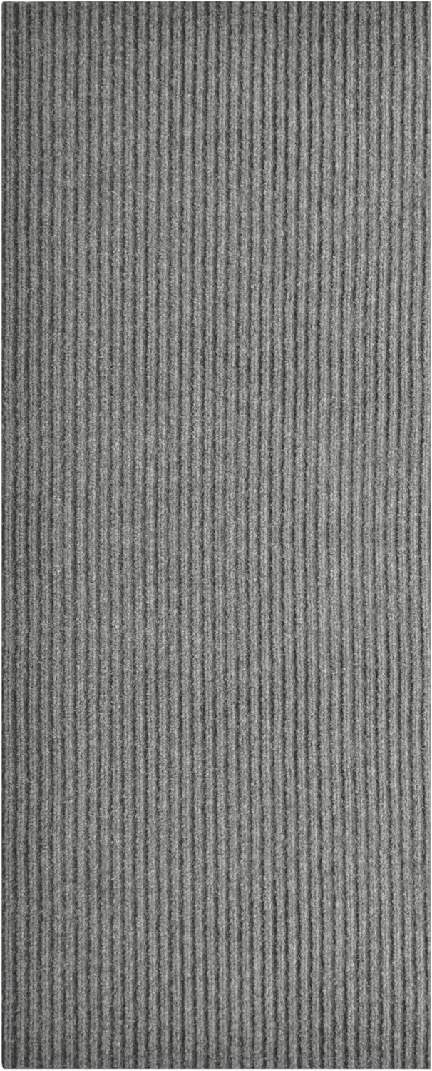iCustomRug Spartan Weather Warrior Duty Indoor/Outdoor Utility Ribbed in 3ft,4ft,6ft Widths 70 Custom Sizes with Natural Non-Slip Rubber Backing 4'X78' in Grey