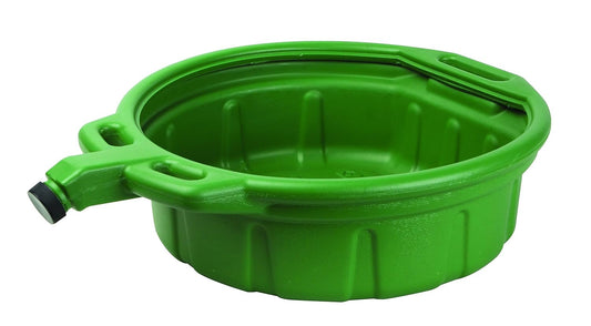 Groz 41961 4.25 Gallon Antifreeze Drain Pan - with Spout Cap, Durable HDPE Construction, Spill-Proof Design for Auto Shops and Garages, Green Color