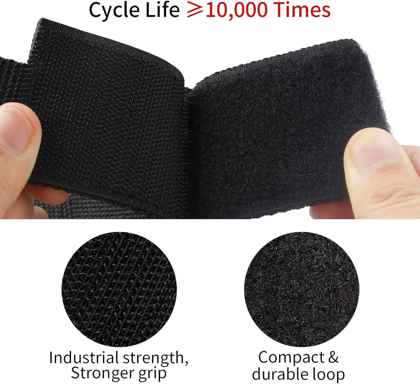 LuBanSir 3 Pack Extension Cord Organizer, 17" Portable Hook and Loop Storage Straps with Grommet Fit Extension Cords, Cables, Ropes, Garden Water Hoses Carrying and Hanging