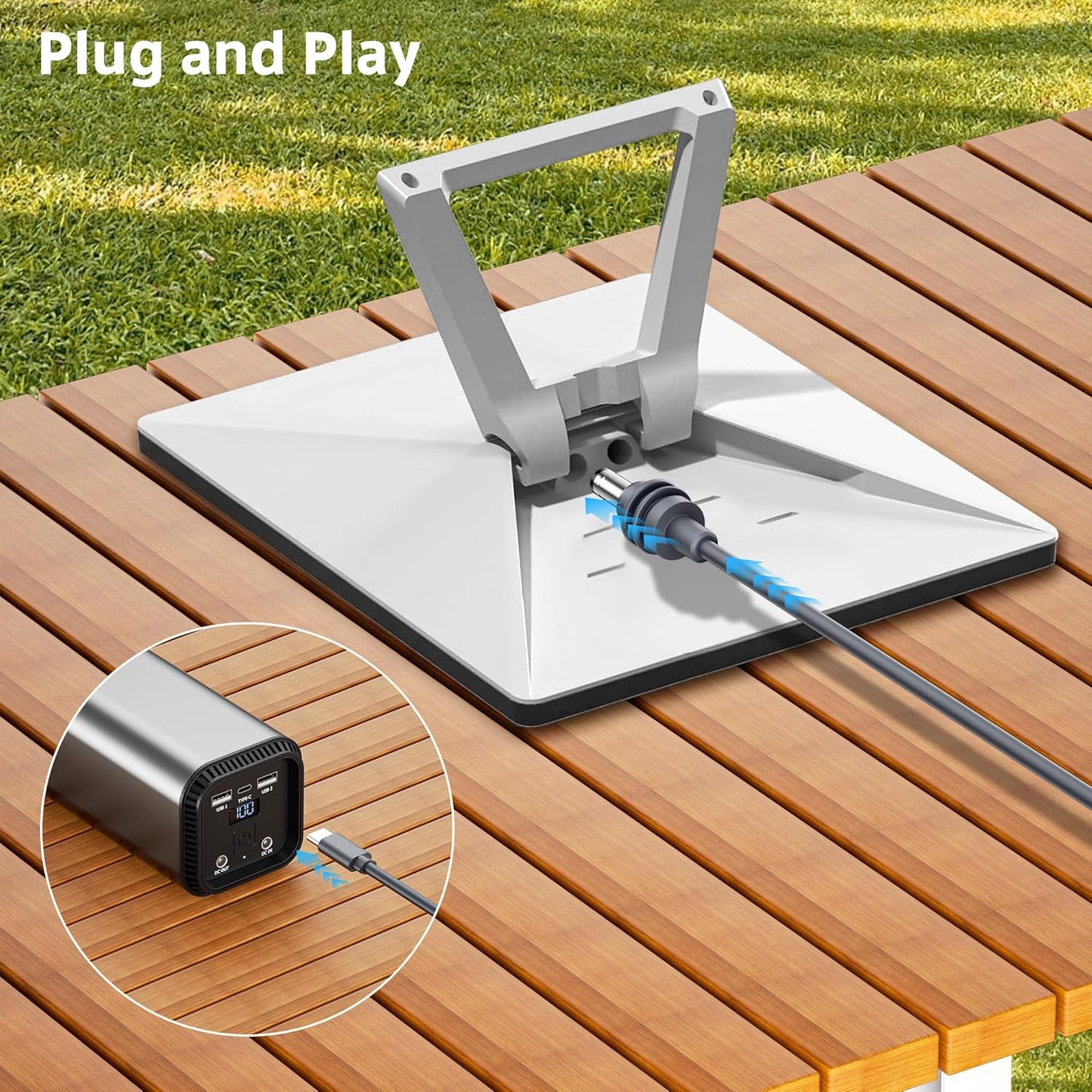 Starlink Mini Cable 10FT/3M DC Power Cable Type C to DC Replacement 18AWG for Starlink Accessories Charging Cord Waterproof