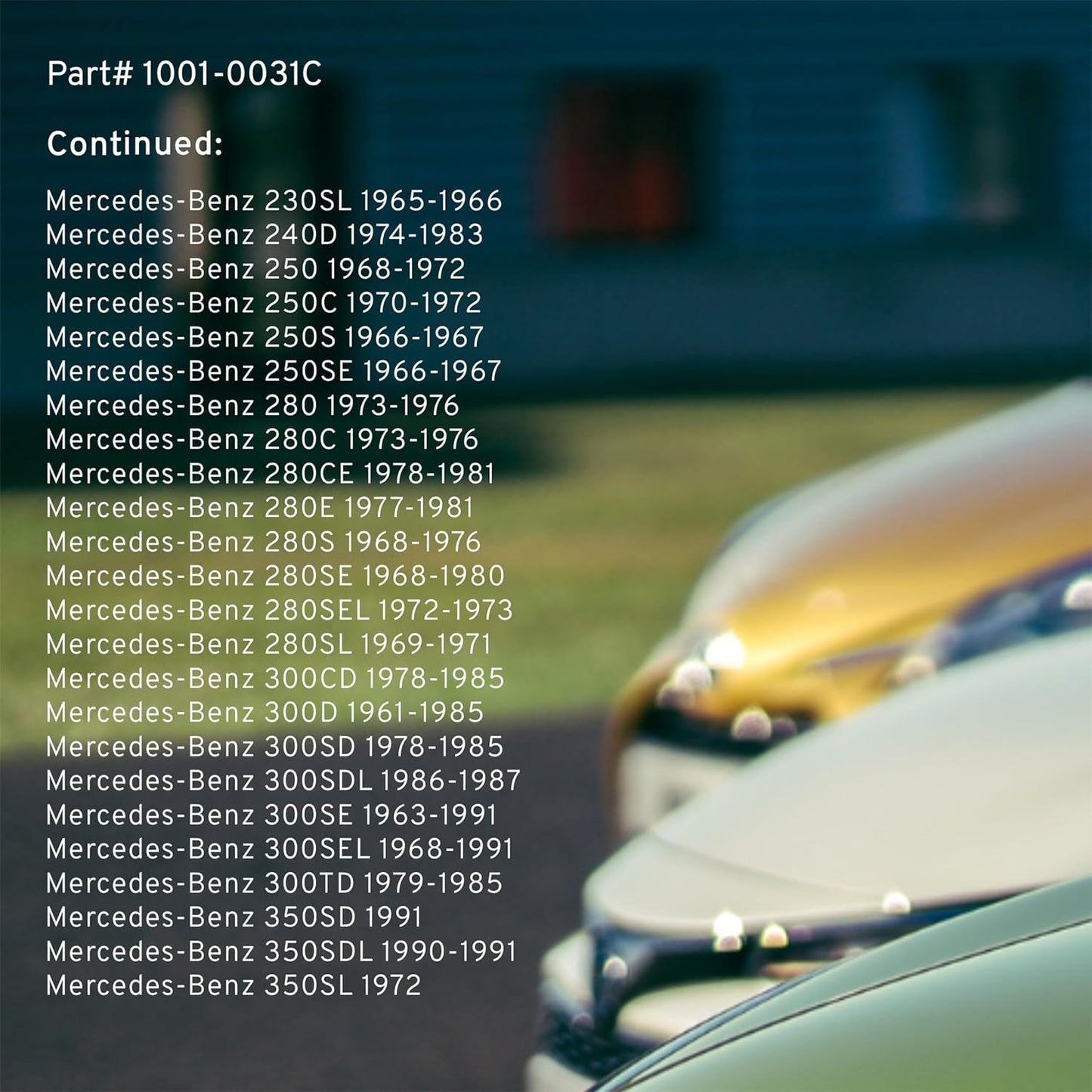 Premium Ceramic Front Brake Pads (1001-0031C) Compatible with 1955-2004 Alfa Romeo/Audi/BMW/Maserati/Mercedes-Benz/Porsche/Volkswagen (280SE/280SEL/280SL/300CD/300D & More)