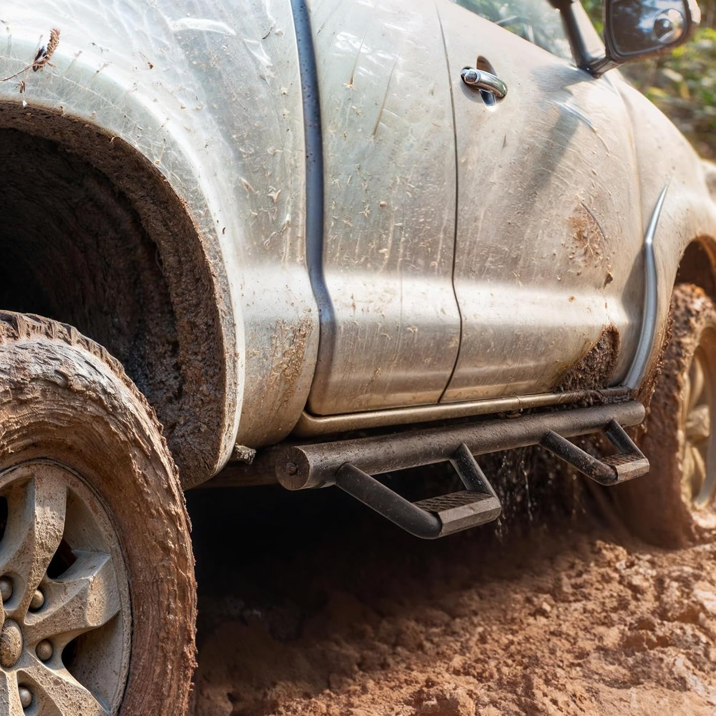 YITAMOTOR Drop Running Boards Compatible with 2007-2018 Chevy Silverado/GMC Sierra 1500 Crew Cab, 2007-2019 2500HD 3500HD Crew Cab Carbon Steel Side Steps Nerf Bars Rails