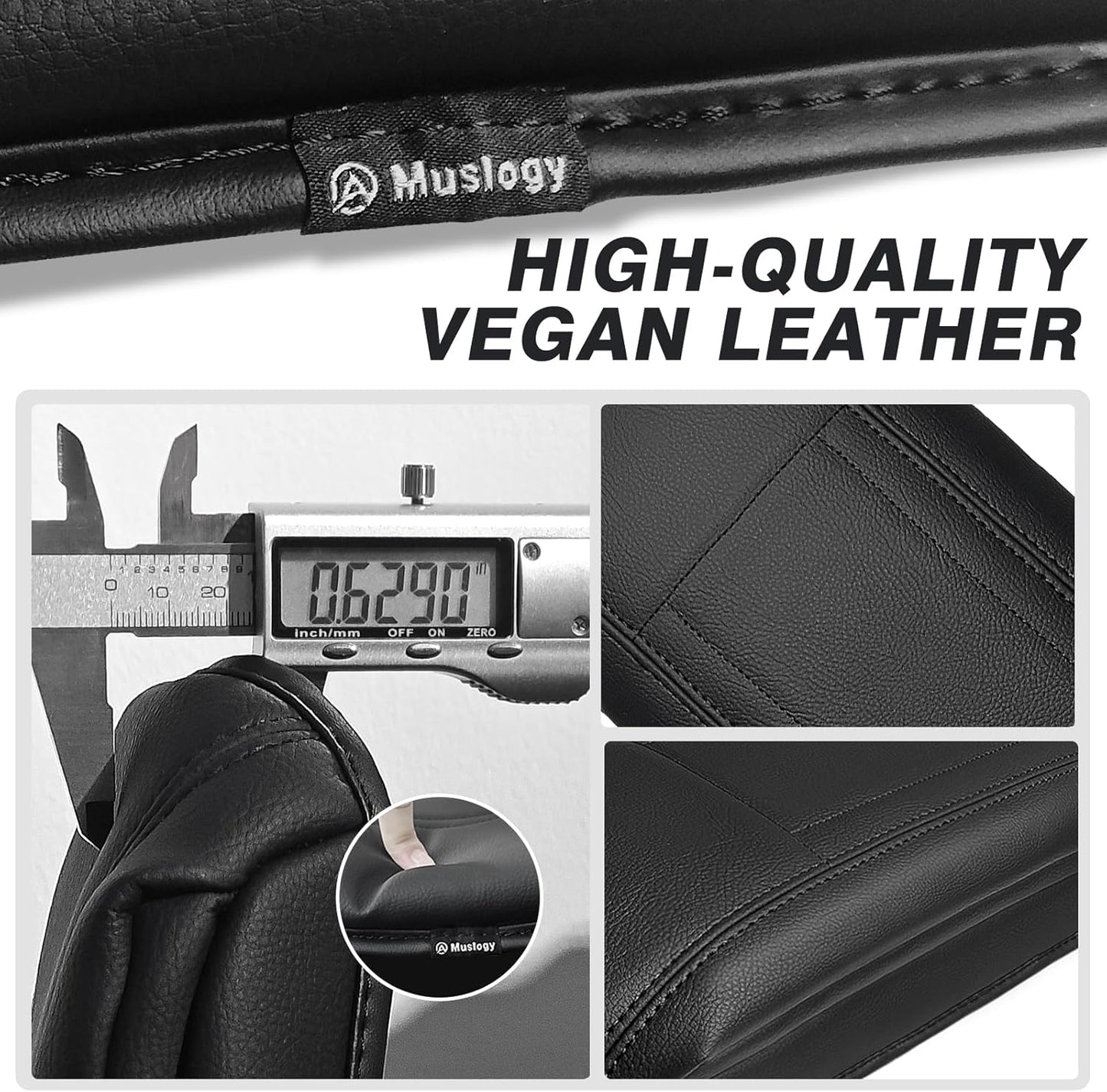 Muslogy Center Console Armrest Cover Compatible with Toyota RAV4 2013-2018 Comfort Armrest Pad Arm Rest Cushion Vegan Leather Protector 1-Inch Extra Thick