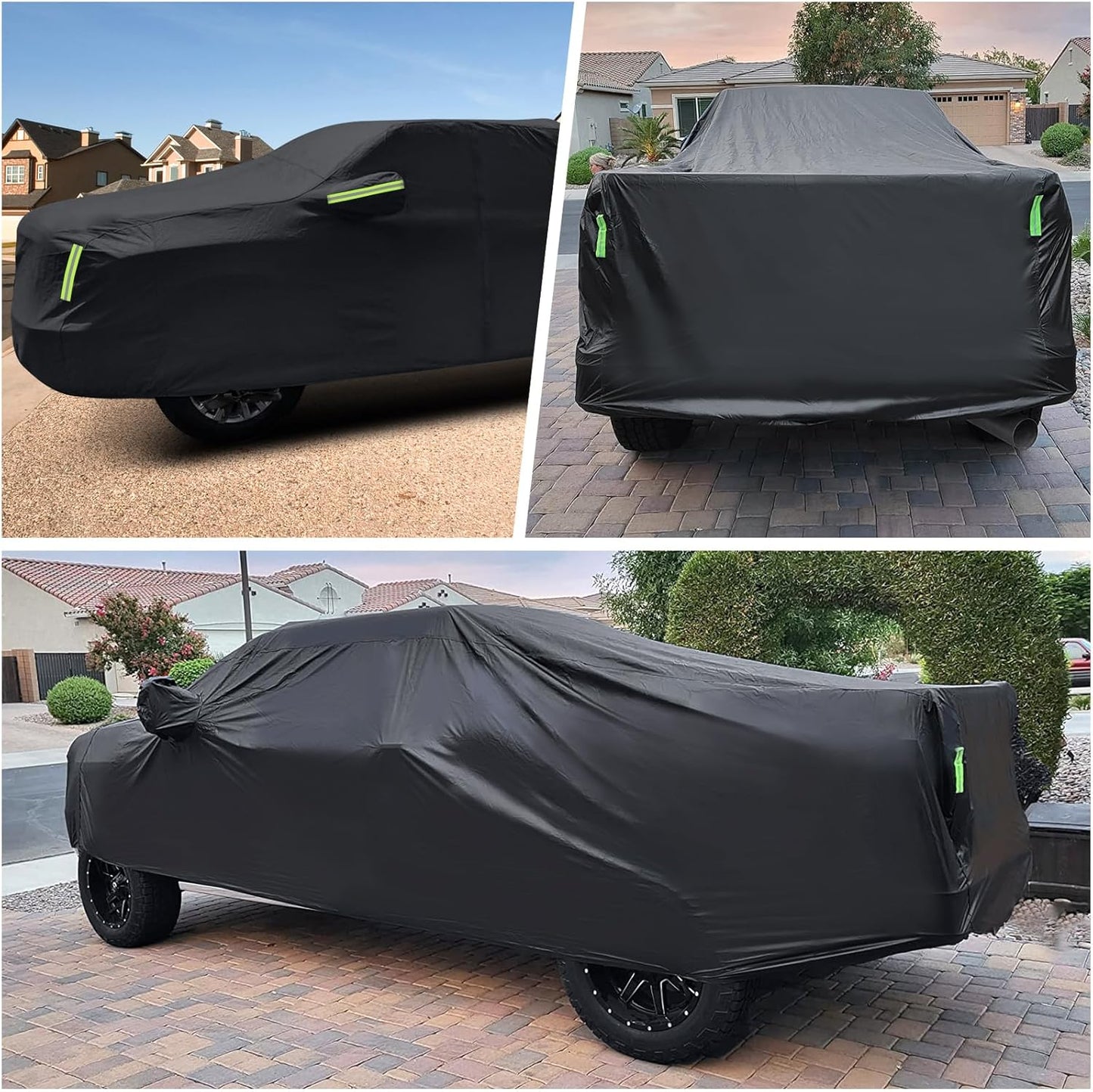 Car Cover for Toyota Tacoma Truck 2005-2025 for Xtra/Access/Double Cab SB (5'-6.125'), Outdoor Car Covers with Driver Side Zipper Windproof Heavy Duty Protection for Toyota Tacoma(UP to 212‘’L)