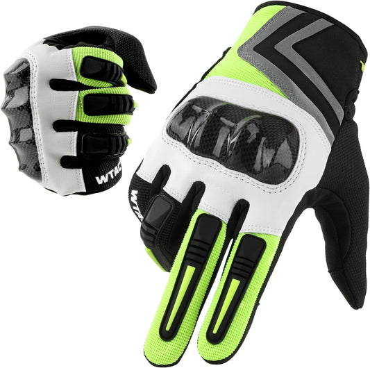 WTACTFUL Lightweight Motorcycle Gloves for Men, Touchscreen Summer Breathable Gloves for Motocross Casual Riding