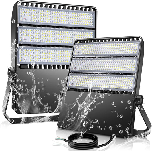360W LED Stadium Lights Ultra-Brightness 50800 Lumen 5000K Daylight Outdoor Stadium Floodlights Commercial IP65 Field Arena Light with Adjustable Bracket 2 Pack