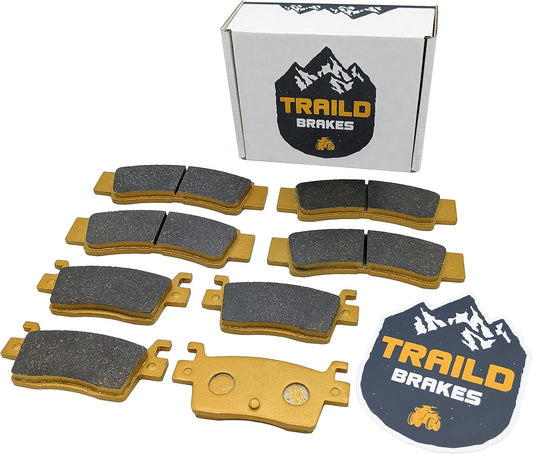 Extra Thick Ceramic Brake Pad Set fits Kawasaki KRX/KRX4 1000 2020-2025 Front & Rear (Extra Thick)