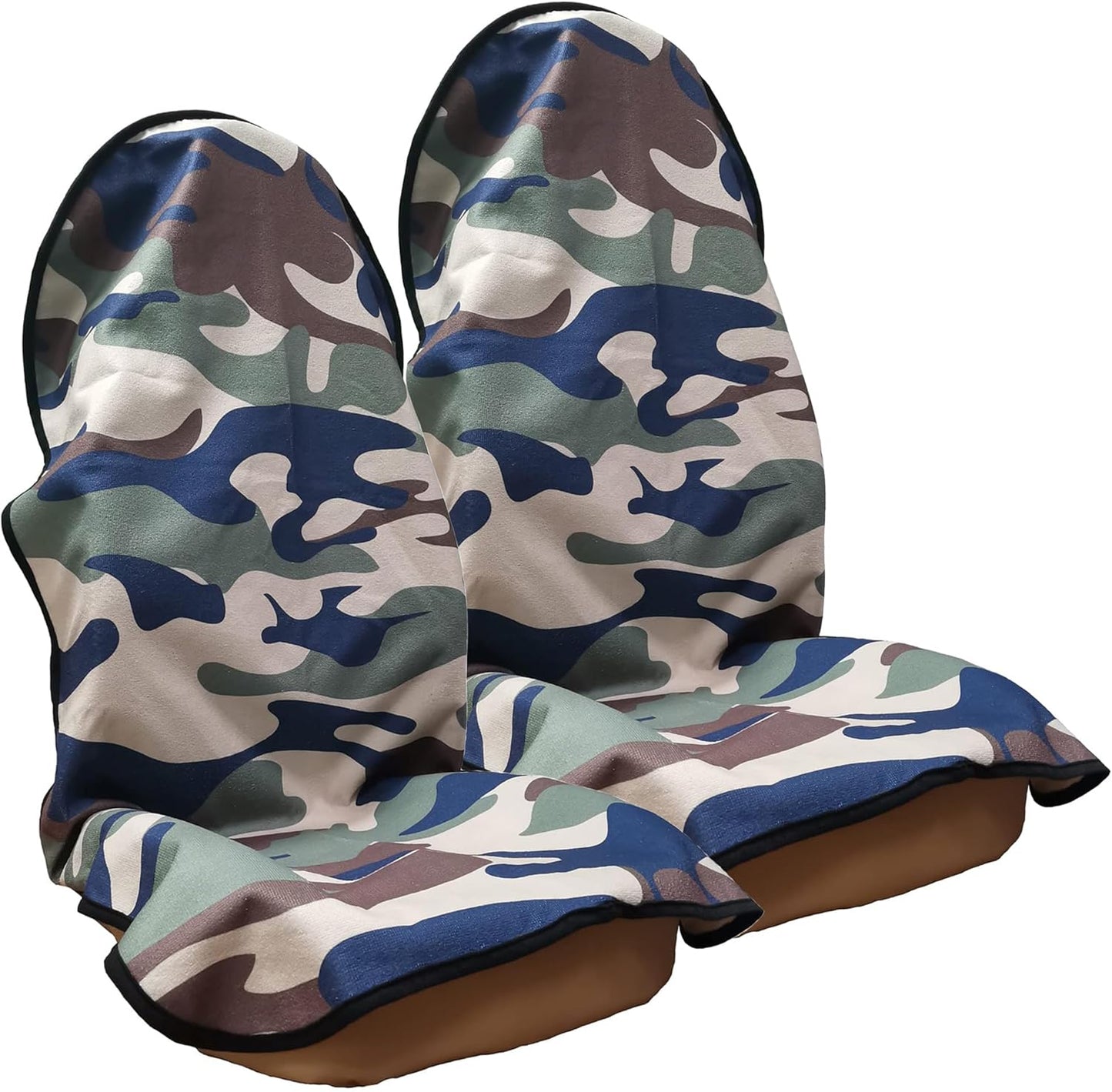 Car Seat Cover Protector Front Seats,for Gym Workout,Running,Swimming,Beach and Hiking,Waterproof Sweat Towel Bucket Seat Covers for Cars SUV Trucks (Camouflage, 2Pcs)