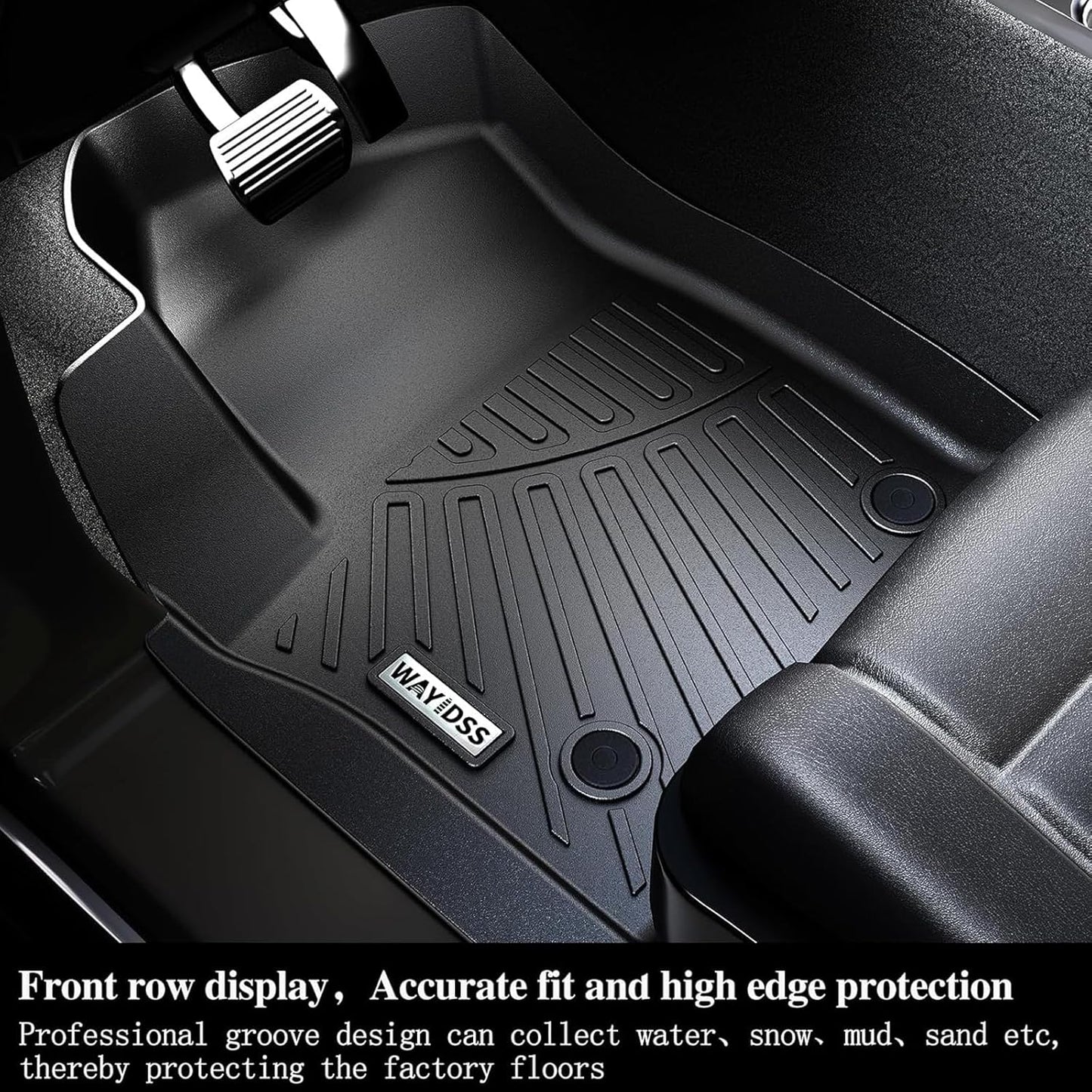 Large Cargo mat for 2026 Hyundai Ioniq 9（Foldable） TPE All Weather Protection Car Large Trunk Mat Accessories-Black