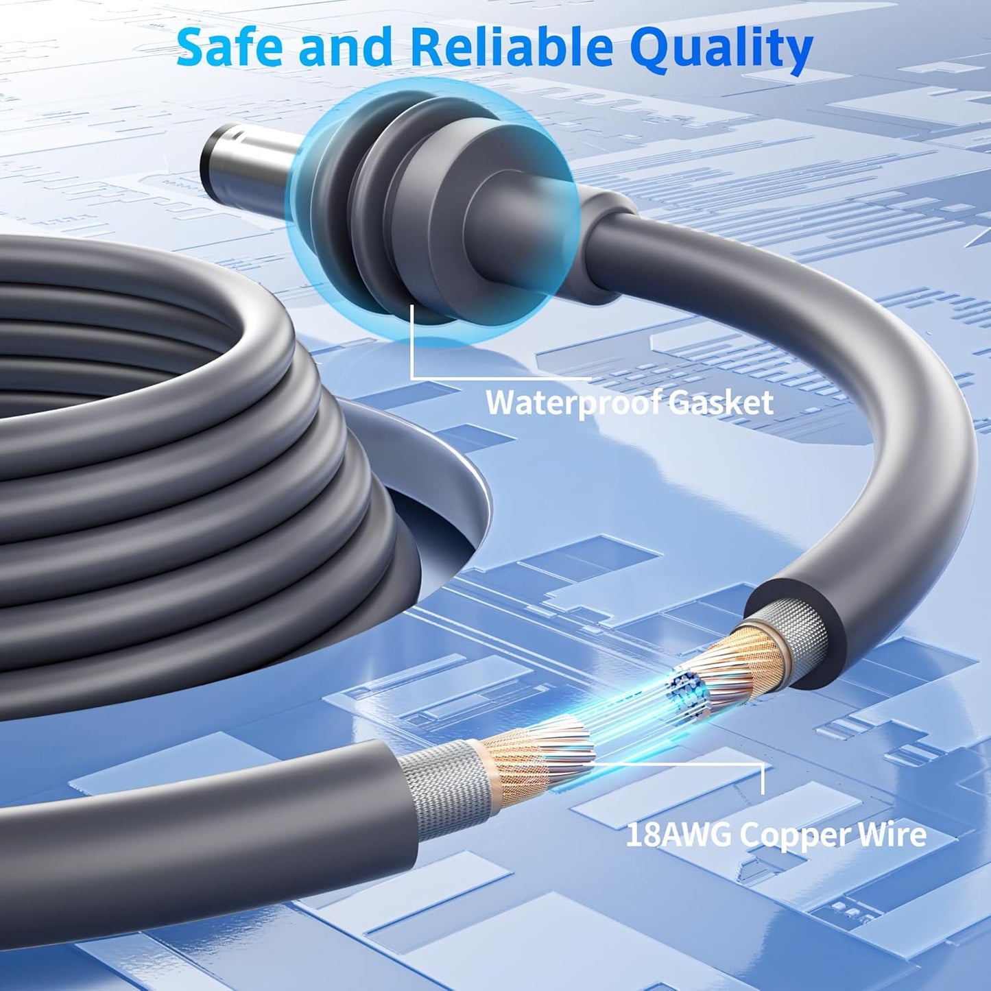 Starlink Mini Power Cable 10FT/3M DC Power Cable DC to DC Replacement 18AWG for Starlink Accessories Charging Cord Waterproof Outdoor