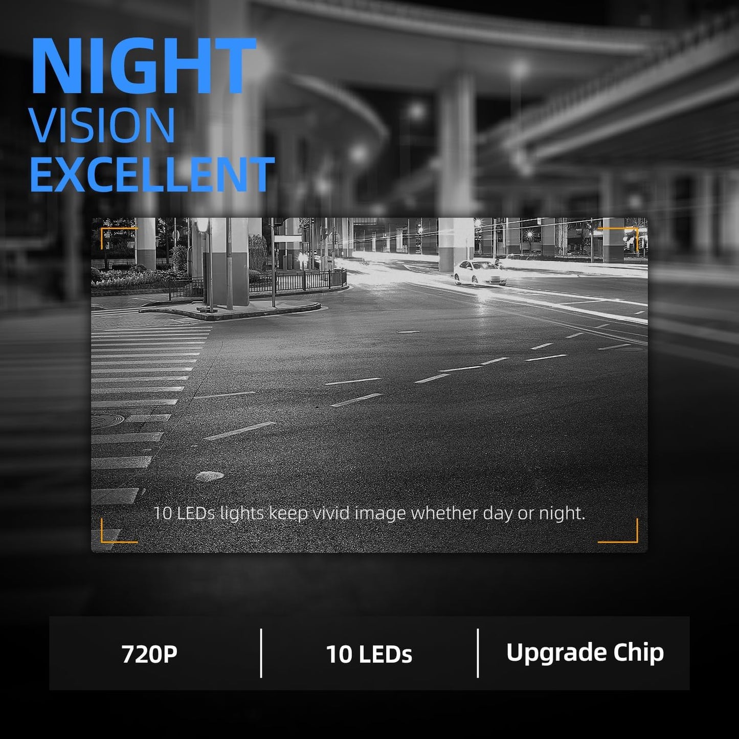 eRapta ERT01 HD Backup Camera Rear View License Plate Reverse Camera Universal for Pickup Truck Car SUV 149 Degree Perfect Angle Night Vision IP69K Level Waterproof