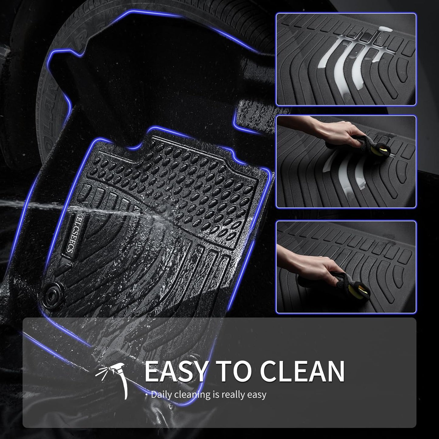 KELCSEECS Floor Mats & Cargo Liner Custom for BMW X5 2026 2025 2024 2023 2022 2021 2020 2019 Car Mats Automotive Cargo Mat Floor Liners Trunk Mat X5 All Weather Floor Mats Trunk Liner Black