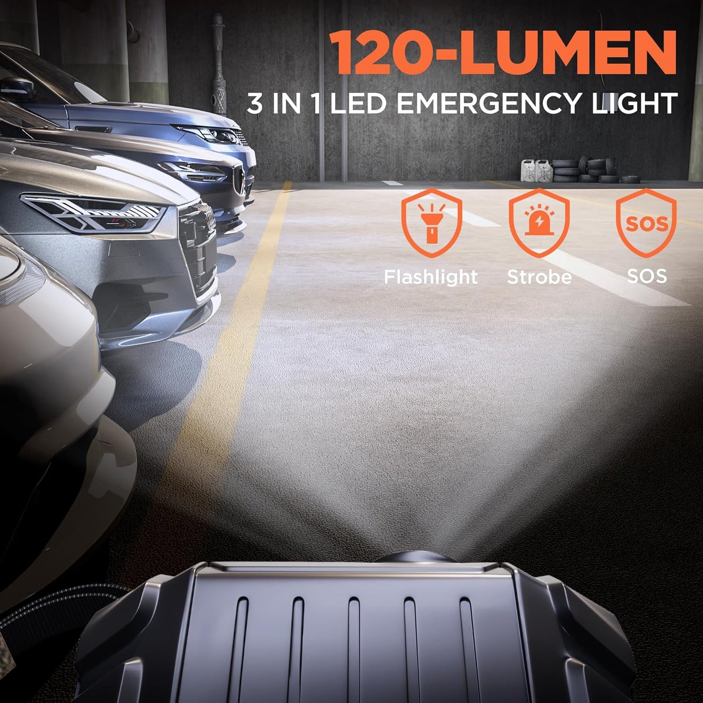 Jump Starter with Air Compressor: 4000A 150PSI Car Battery Charger - 65W Tire Inflator Portable Car Battery Jumper Starter Power Pack - Jump Box Cables (All Gas/10L Diesel) - for Automotive RV Tools