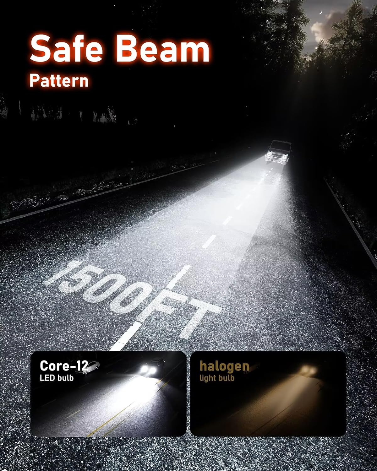 Hikari 2025 25000LM H11/H8/H9 LED Bulbs, 45W Upgraded Core Chips, High Lumens Kit, 6000k Cool White, IP68 Waterproof, H16 Foglight