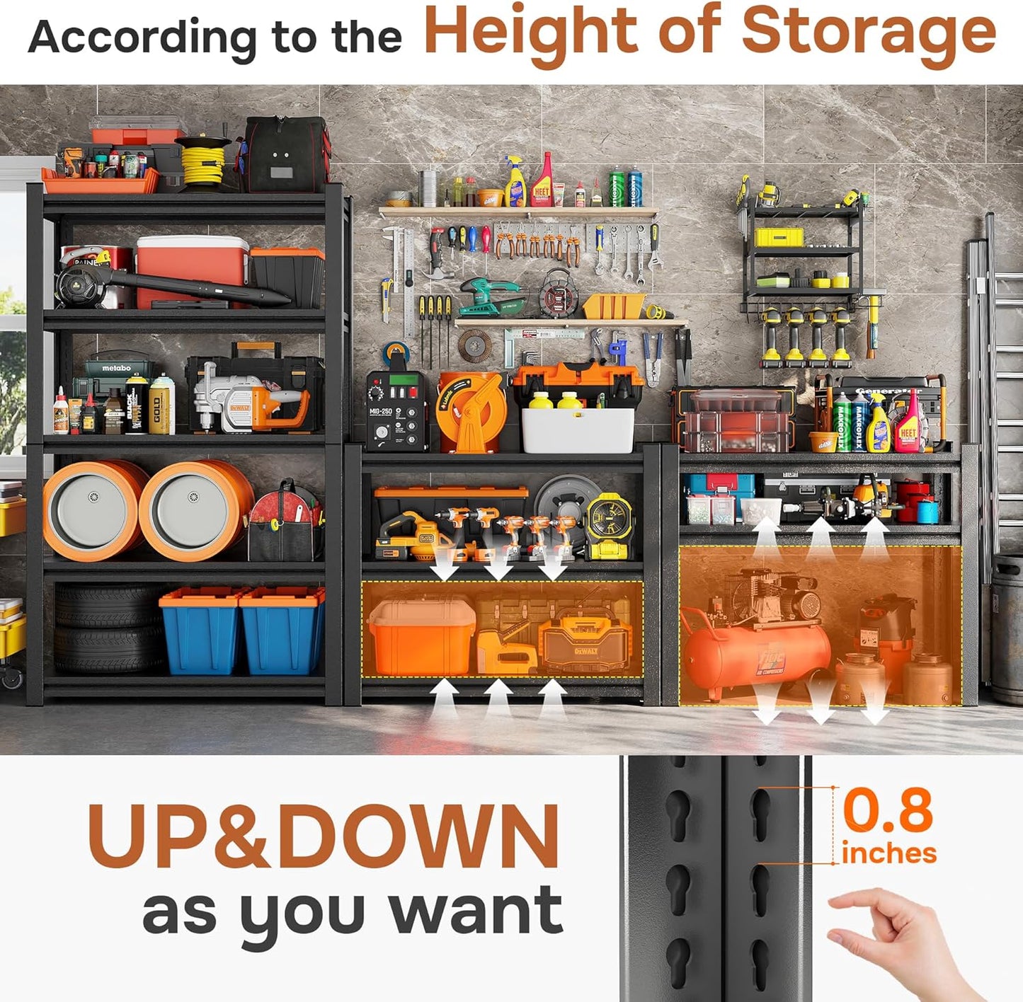 47.2''W Wire Shelving Unit,3500LBS Capacity Heavy Duty Storage Shelves，Adjustable Metal Shelving for Kitchen Pantry Office Wire Rack for College Dorm School, 47.2" W x 71.2" H x 23.6" D