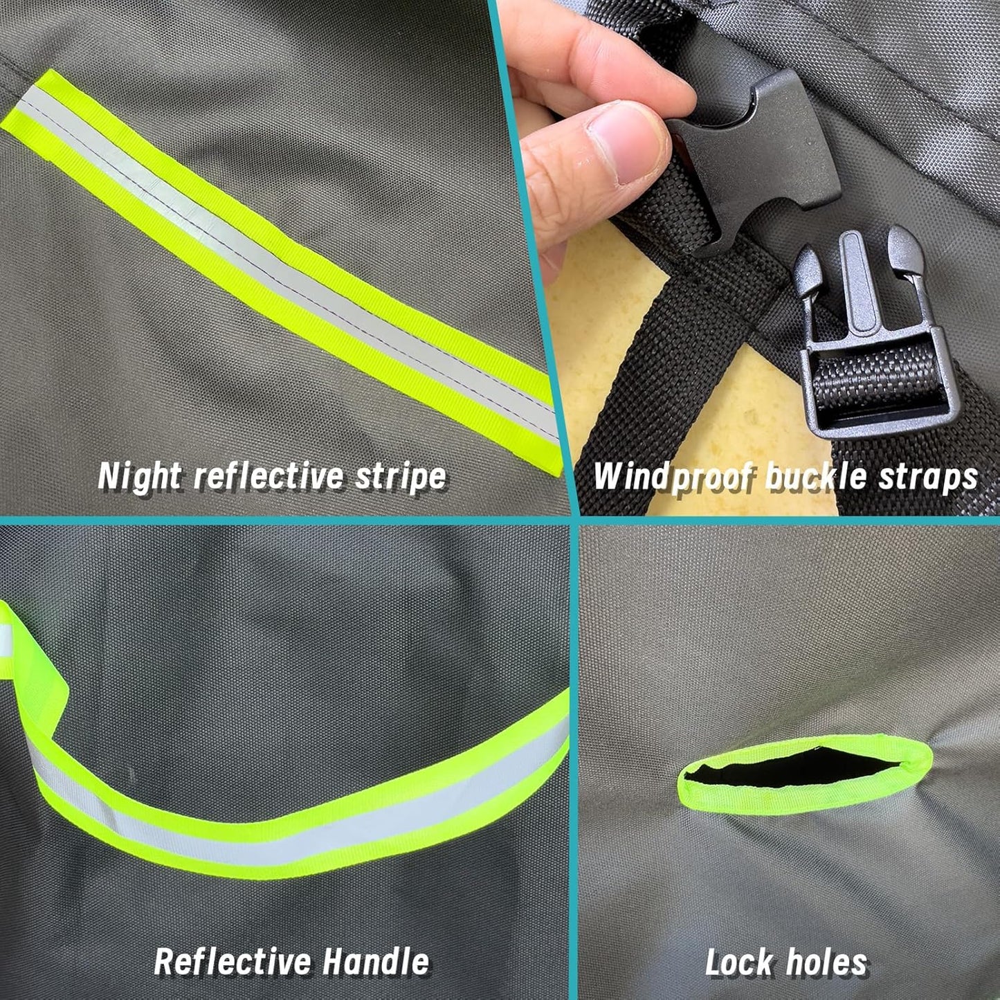 Motorcycle Cover All Season, Outdoor Storage Moped Covers, All-Weather Universal Waterproof Scooter Cover Fits up to 96.5" Motorcycles Vehicle