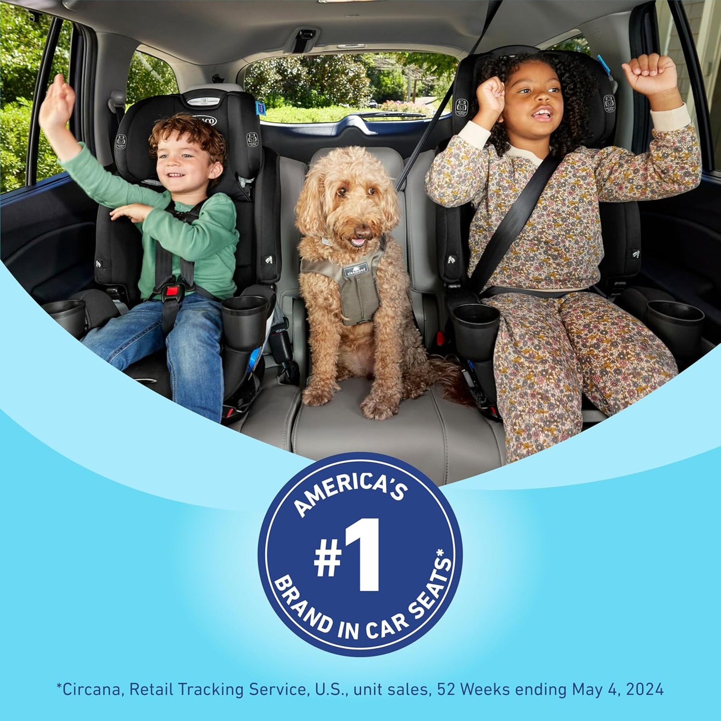 Graco Extend2Fit Kenzie, 2-in-1 Convertible Car Seat for Infants to Toddlers with Advanced Safety Features