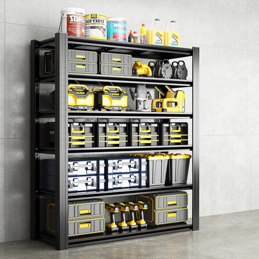 82" H Heavy Duty Garage Shelving 3000LBS Storage Shelves Adjustable 6 Tier Metal Shelving Unit, Industrial Utility Rack for Garage, Workshop, Basement, Home Office 82" H*48W*18D