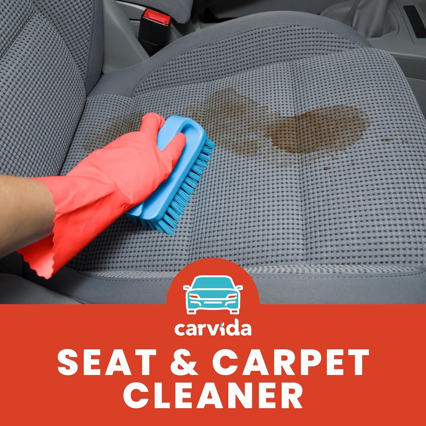 Seat & Carpet Instant Cleaner - Stain Remover Spray for Automotive Fabric Seats and Carpets, Grapefruit Scent, 16oz