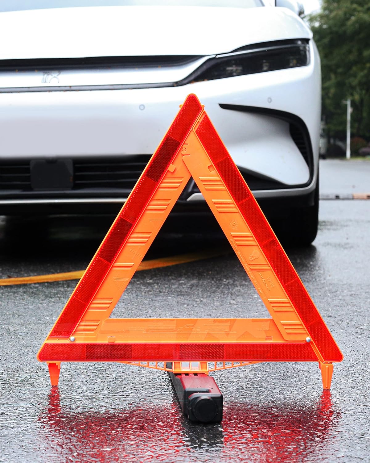 12 Pack Warning Triangle DOT Approved, Foldable Emergency Safety Reflective Triangles for Roadside Vehicles Breakdown with Carrying Case