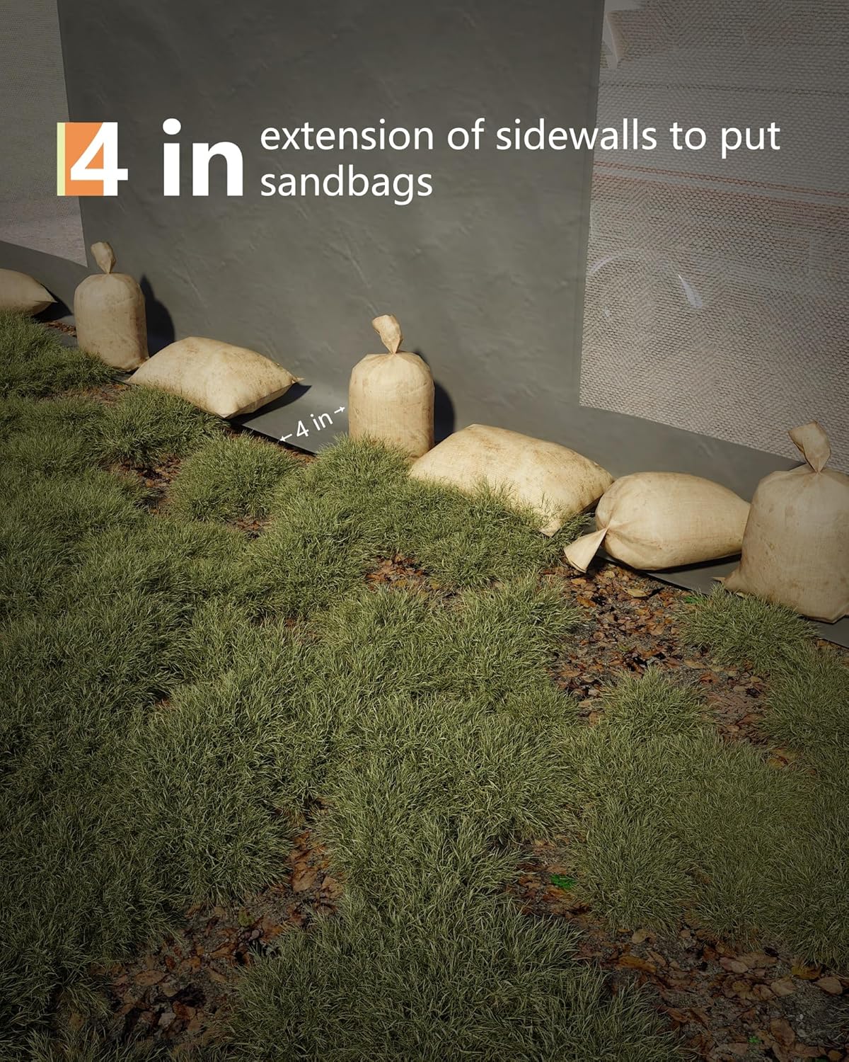 13x20 Ft Carport with 8 Sandbags, Car Port with 220g PE Tarp, 2 Roll-Up Doors, and 4 Windows, for Full-Size Pickups, Bass Boats, Tractors, and SUVs, Gray